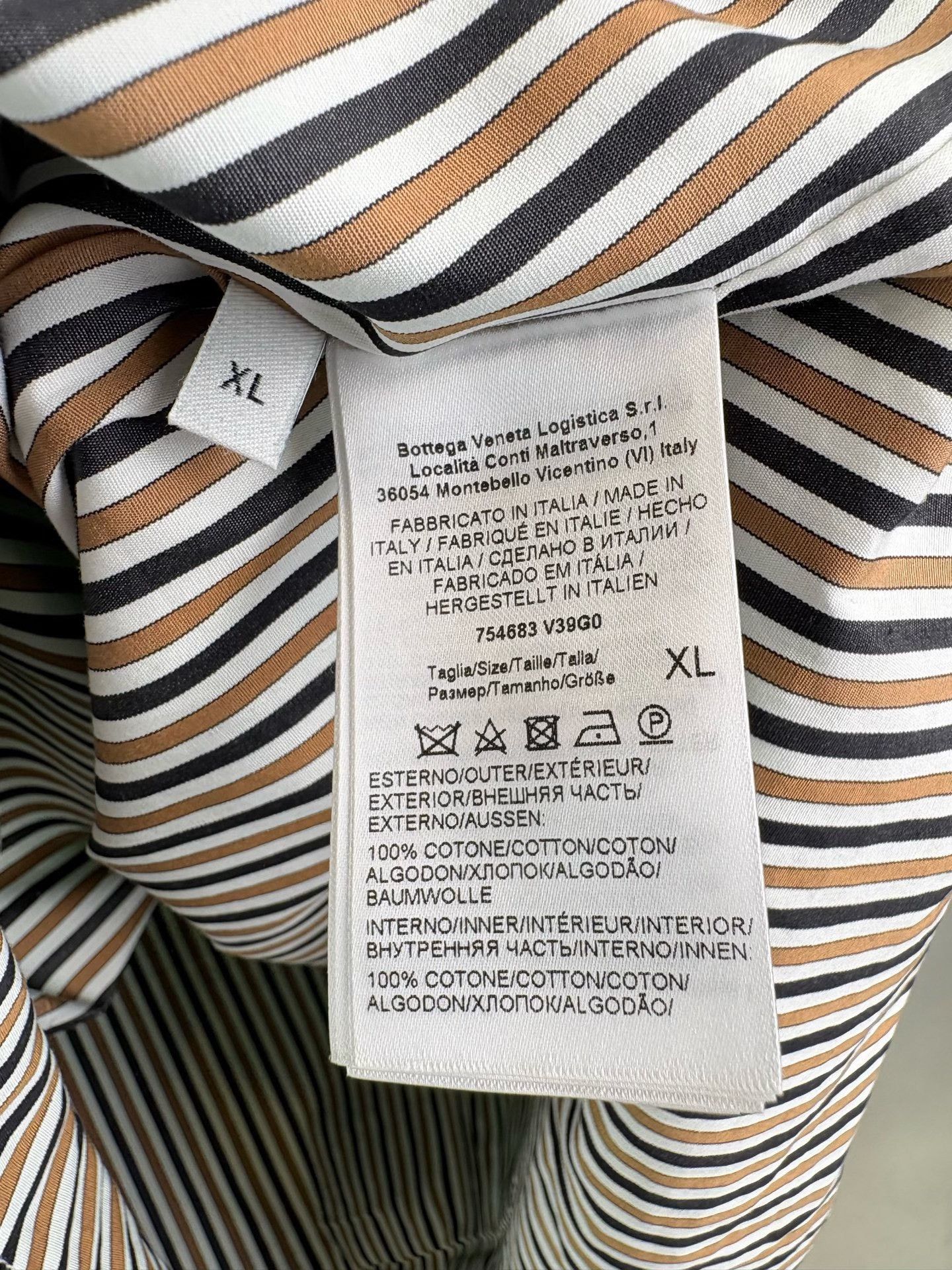 Bottega Veneta Bottega Veneta Green Striped Lining T-Shirt XL Size US XL / EU 56 / 4 - 5 Thumbnail