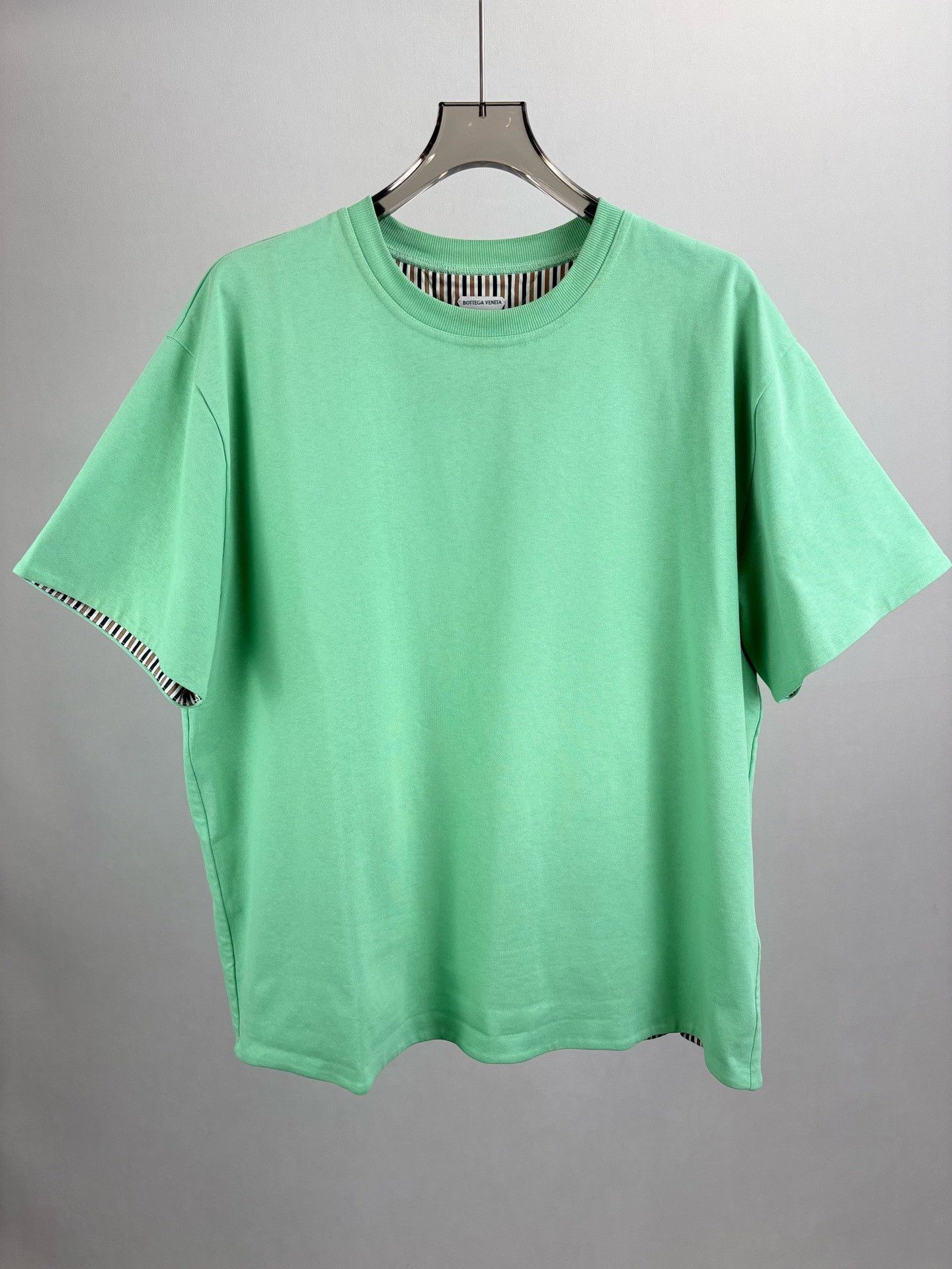 Bottega Veneta Bottega Veneta Green Striped Lining T-Shirt XL Size US XL / EU 56 / 4 - 2 Thumbnail