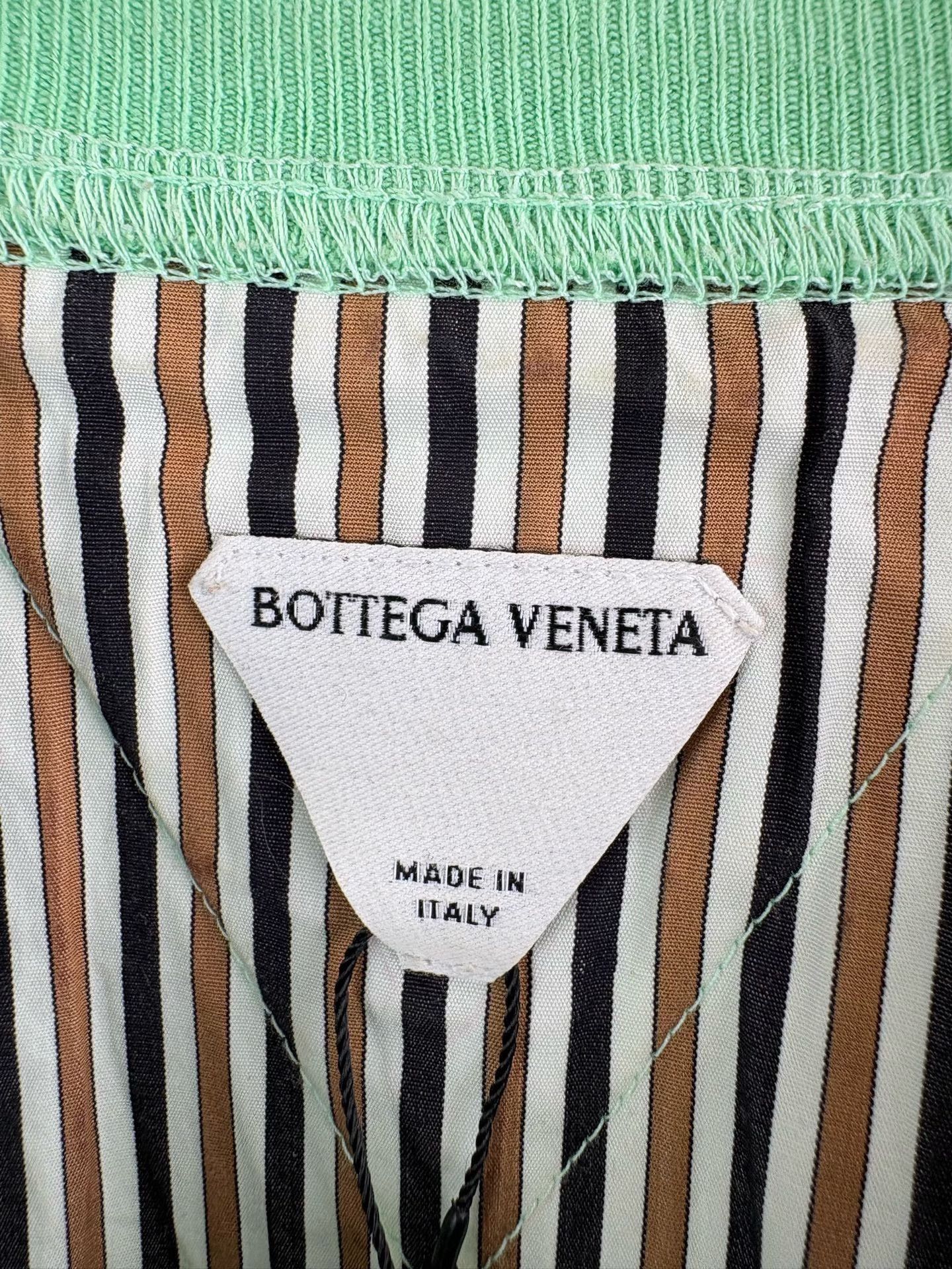 Bottega Veneta Bottega Veneta Green Striped Lining T-Shirt XL Size US XL / EU 56 / 4 - 4 Thumbnail