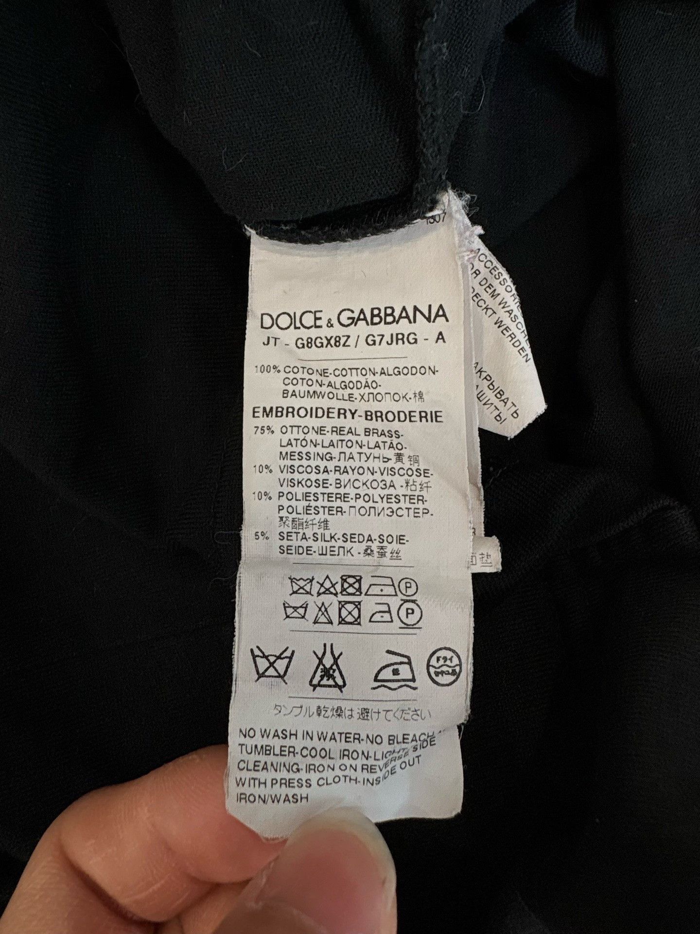 Dolce & Gabbana Dolce & Gabbana Bee Crown Embroidered T-Shirt 50 Size US M / EU 48-50 / 2 - 6 Thumbnail