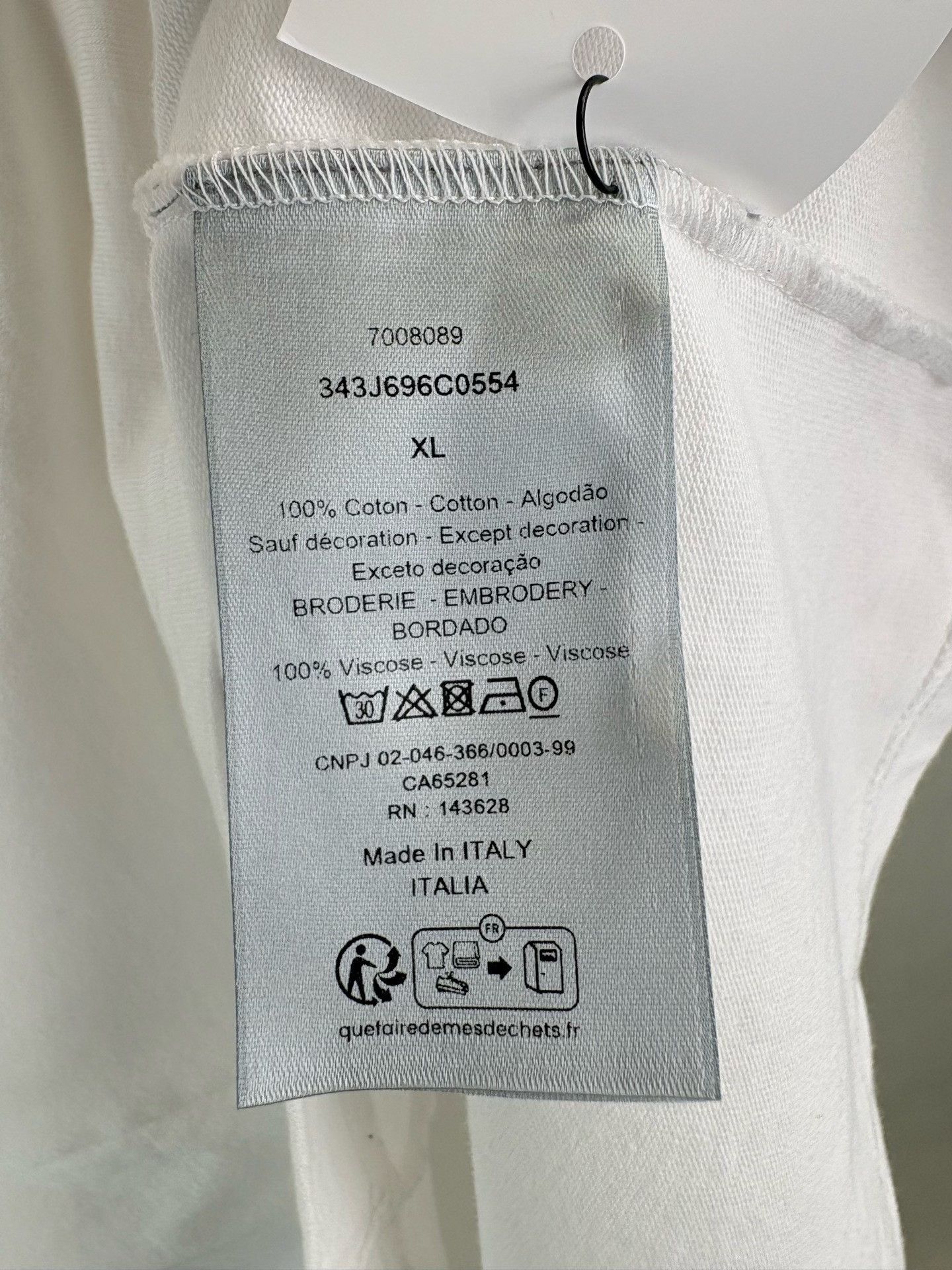 Dior Dior Embroidered Couture Logo T-Shirt XL Size US XL / EU 56 / 4 - 5 Thumbnail