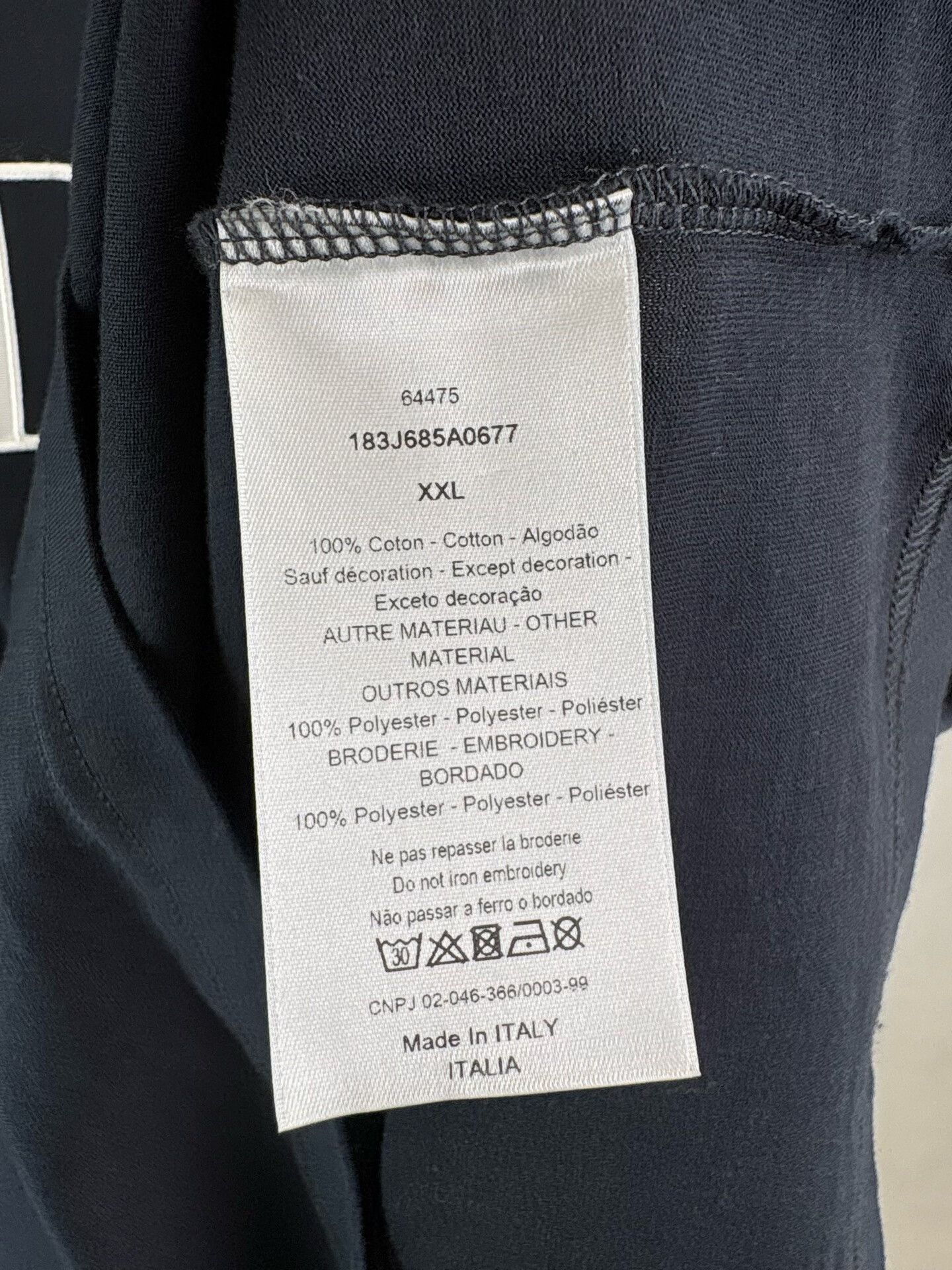 Dior Dior Embroidered Logo T-Shirt XXL Size US XXL / EU 58 / 5 - 6 Thumbnail