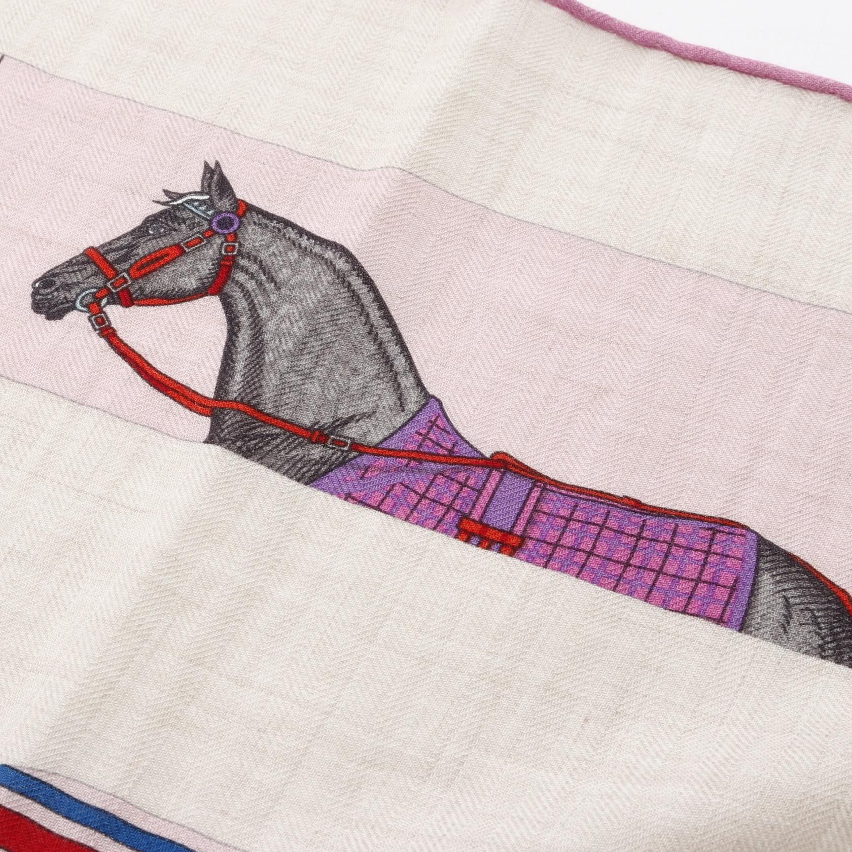 Hermes Hermes Hermes Carre Geant140 COUVERTURES ET TENUES DE JOUR Silk Cashmere Scarf Textile Scarf DUTY FREE for USA Size ONE SIZE - 5 Thumbnail