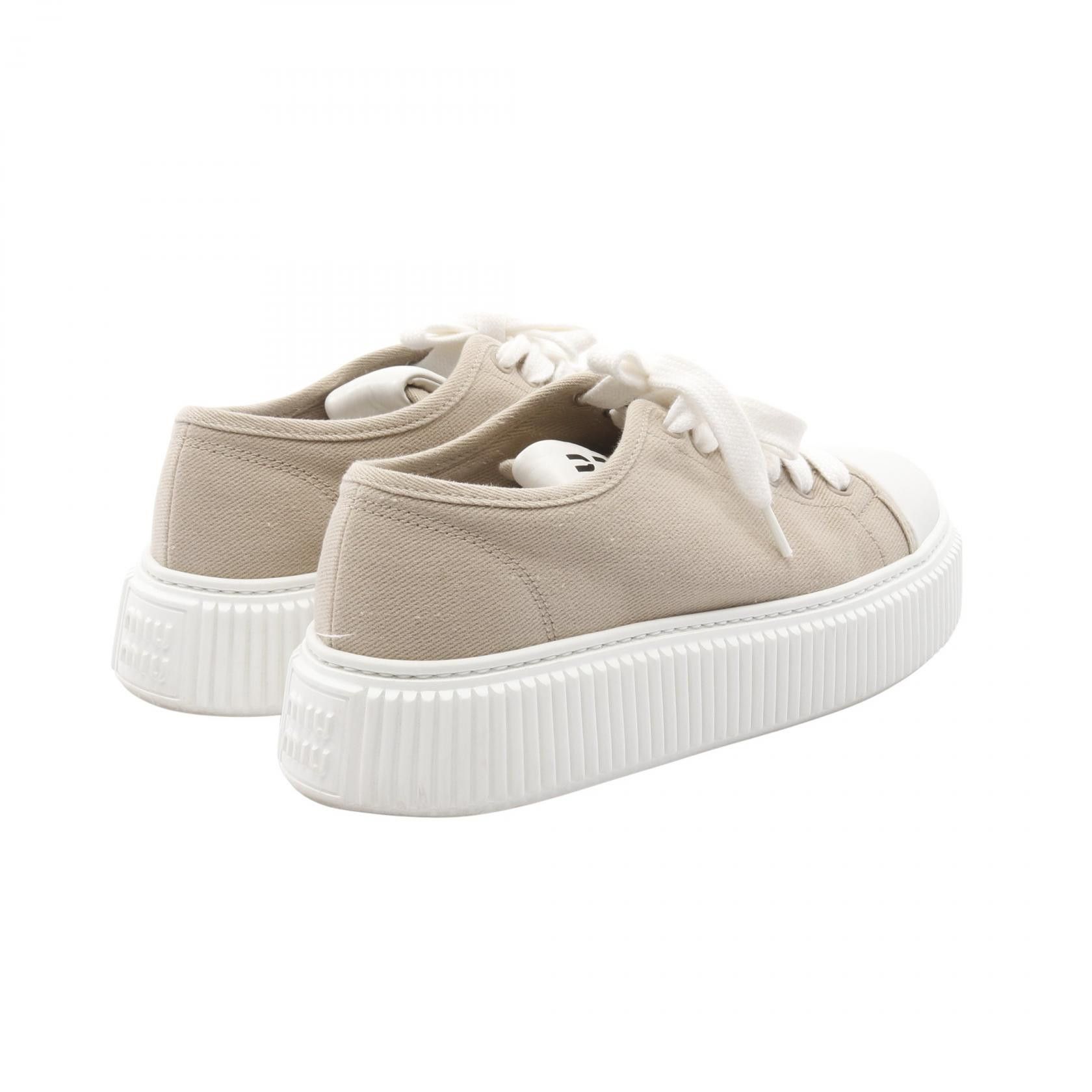 Miu Miu Miu Miu Miu Miu Logo Fabric Rubber Sneakers Textile Shoes DUTY FREE for USA Size ONE SIZE - 2 Thumbnail