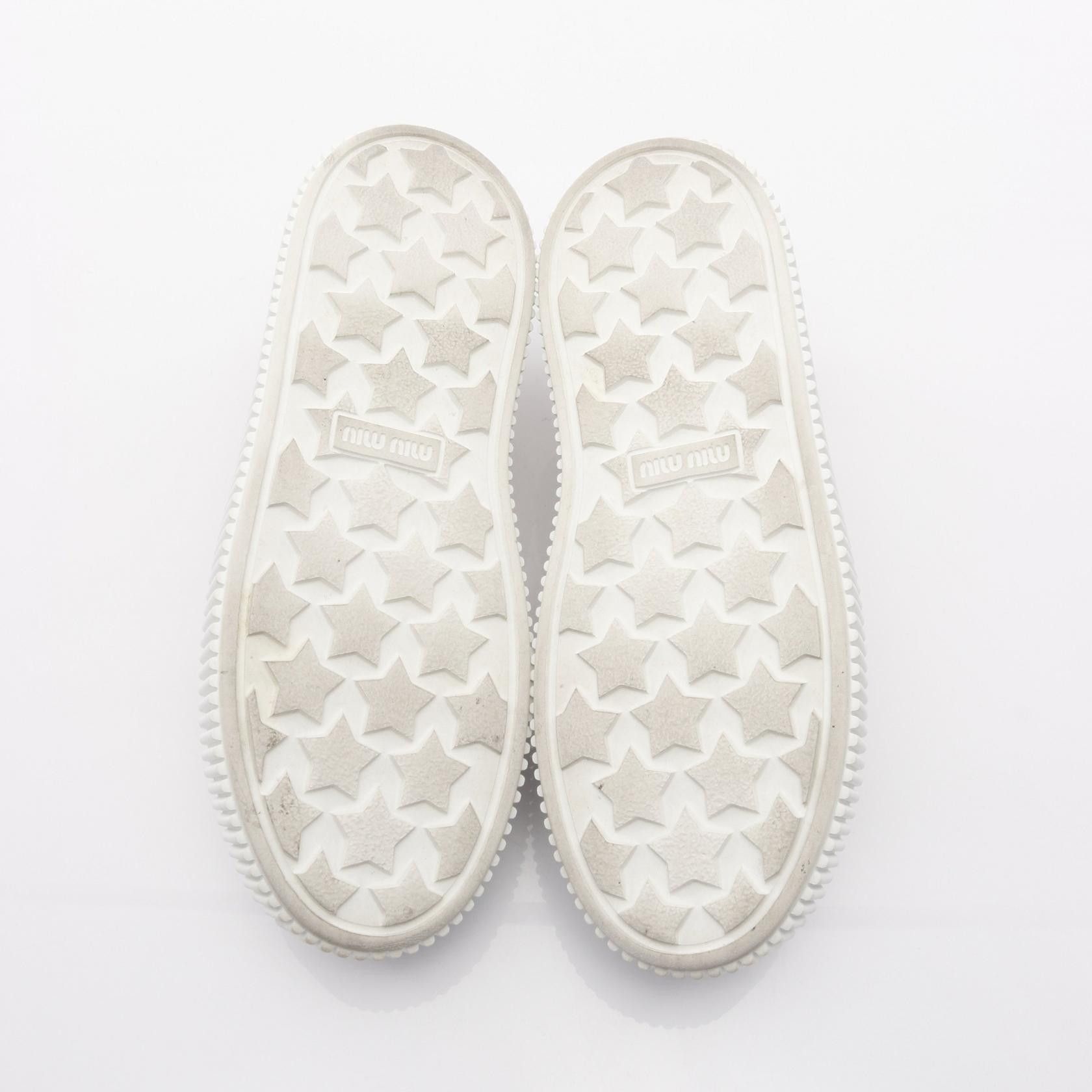 Miu Miu Miu Miu Miu Miu Logo Fabric Rubber Sneakers Textile Shoes DUTY FREE for USA Size ONE SIZE - 4 Thumbnail