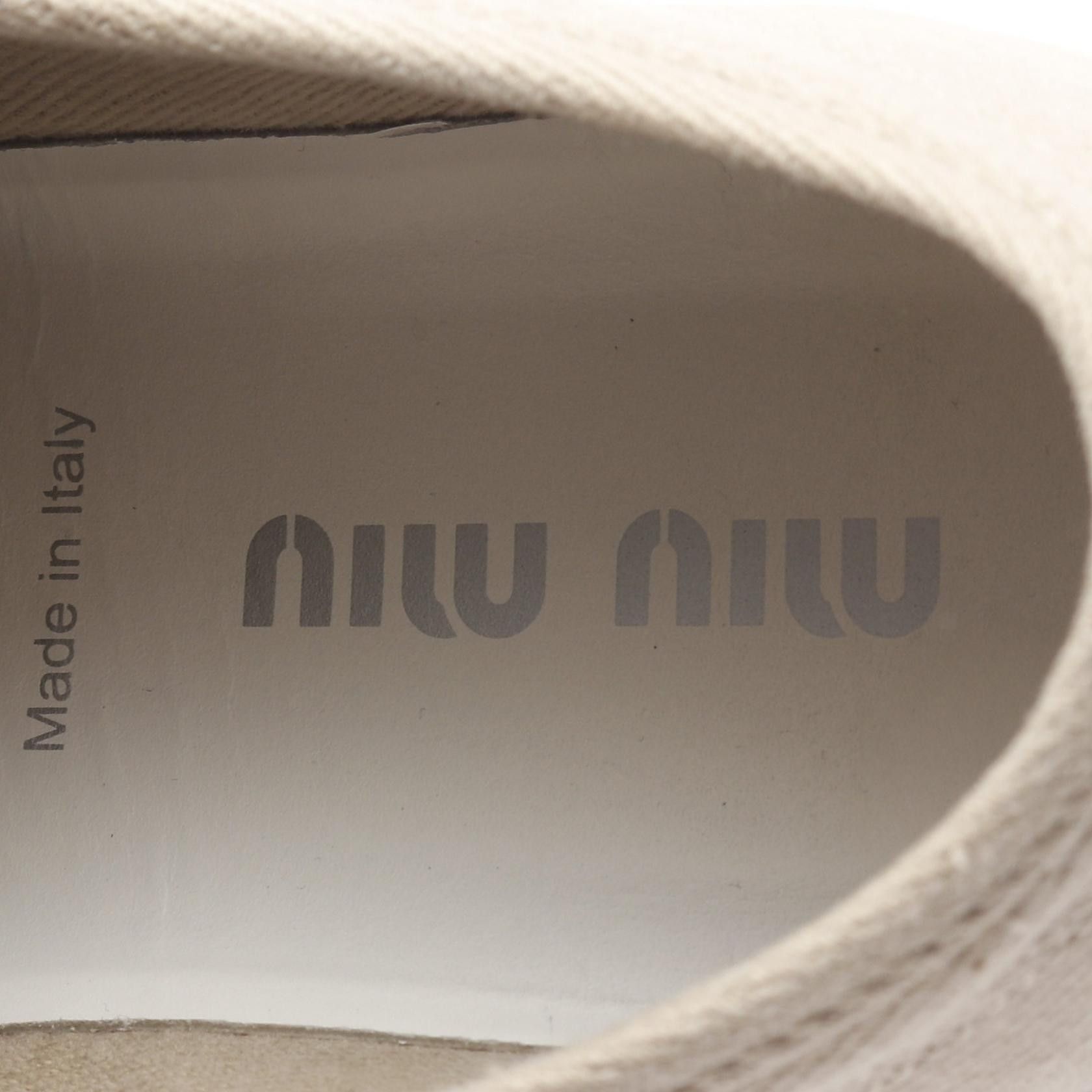 Miu Miu Miu Miu Miu Miu Logo Fabric Rubber Sneakers Textile Shoes DUTY FREE for USA Size ONE SIZE - 5 Thumbnail