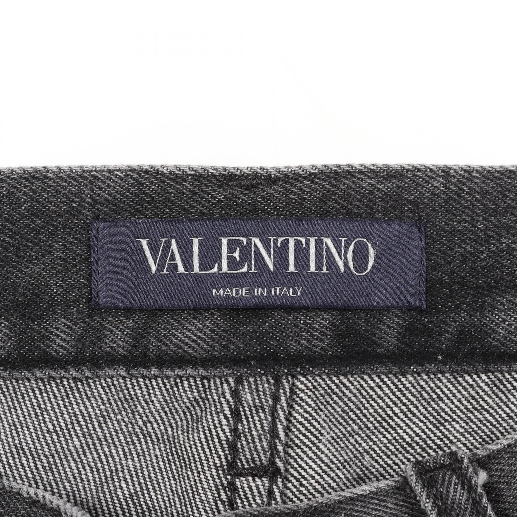 Valentino Valentino Valentino Cotton Denim Pants Textile Bottoms WV3DE01U7FU DUTY FREE for USA Size ONE SIZE - 3 Thumbnail