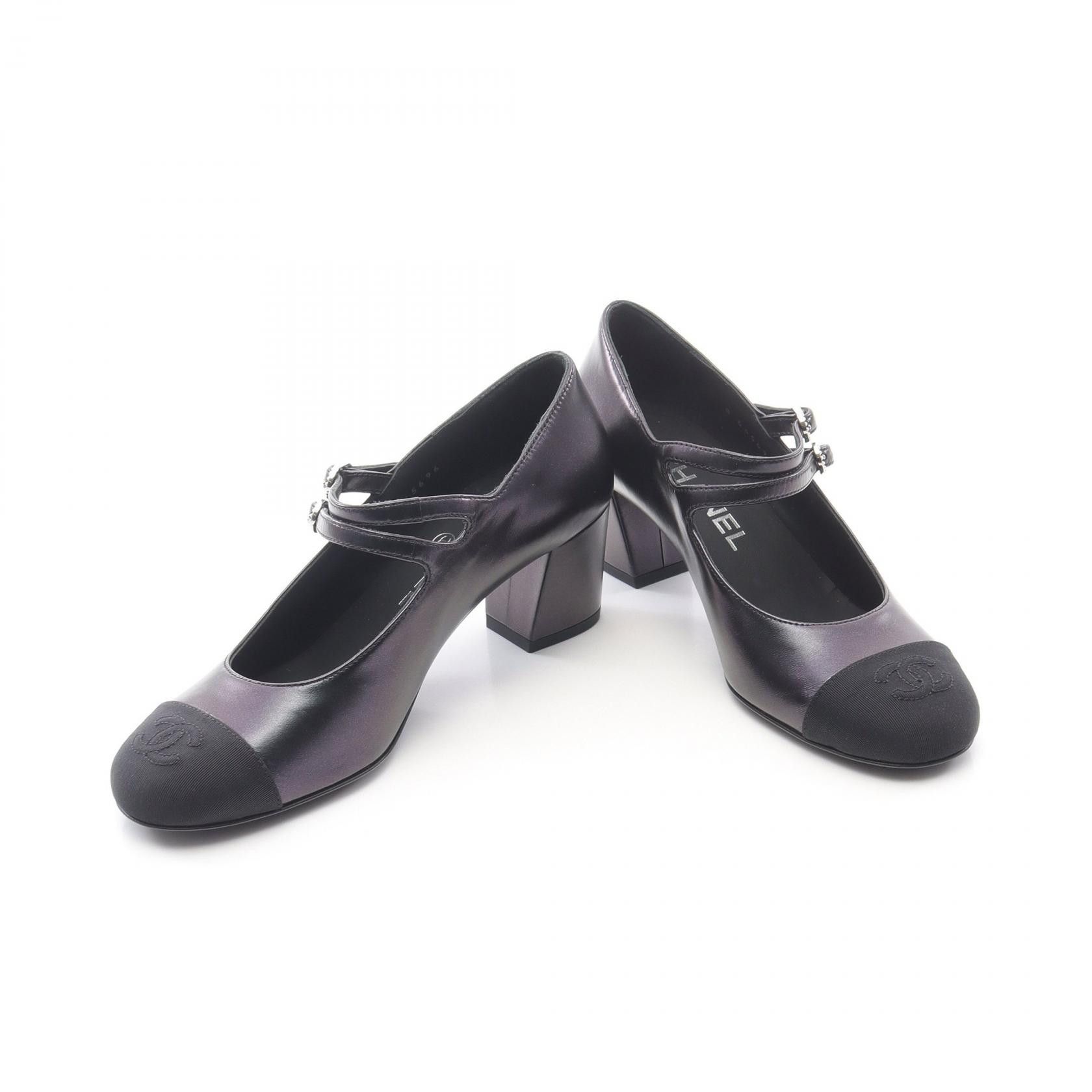 Chanel Chanel Chanel Mary Jane Lambskin Pumps Leather Shoes G45696 DUTY FREE for USA Size ONE SIZE - 3 Thumbnail