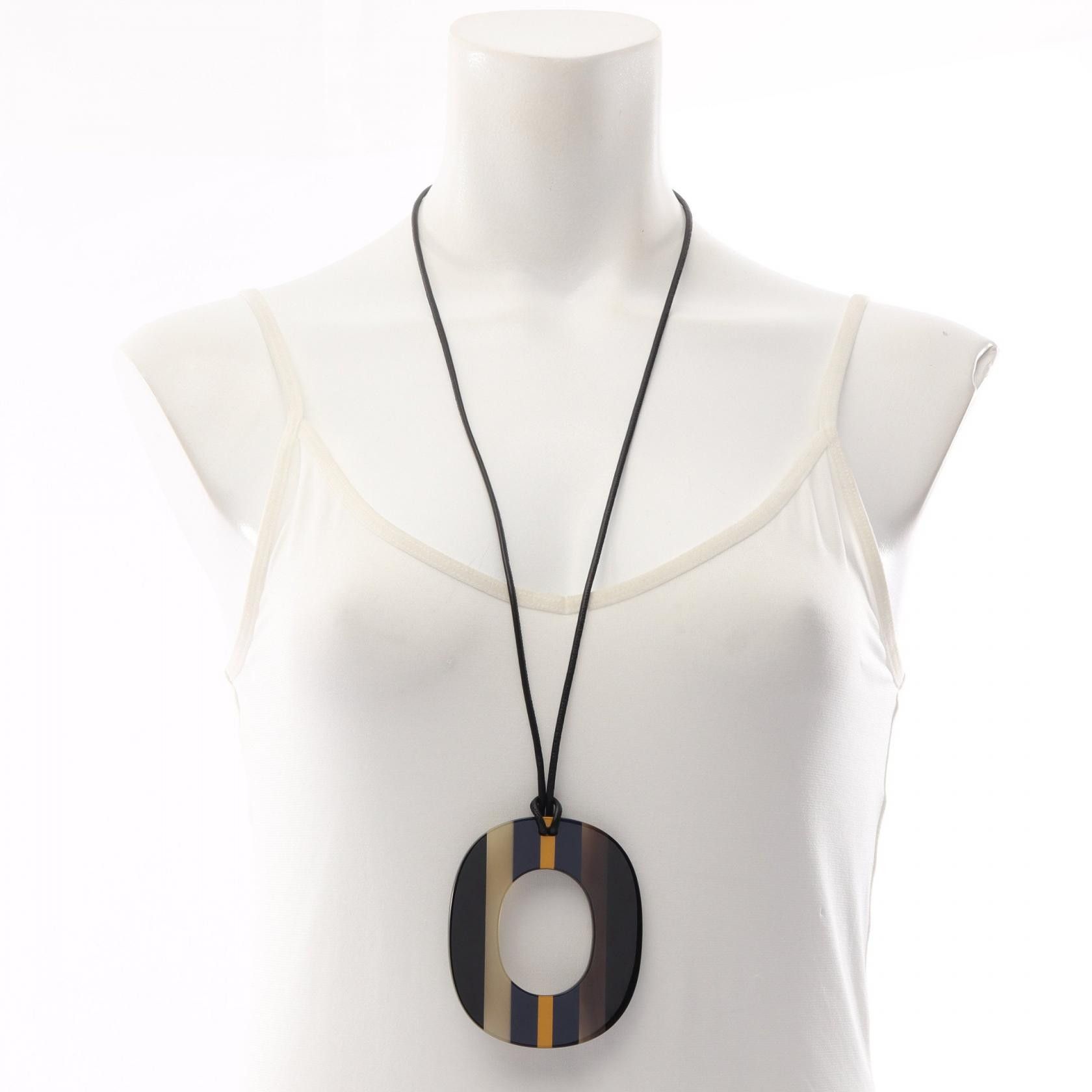 Hermes Hermes Hermes Ism Pop Buffalo Horn Leather Necklace Leather Necklace DUTY FREE for USA Size ONE SIZE - 5 Thumbnail