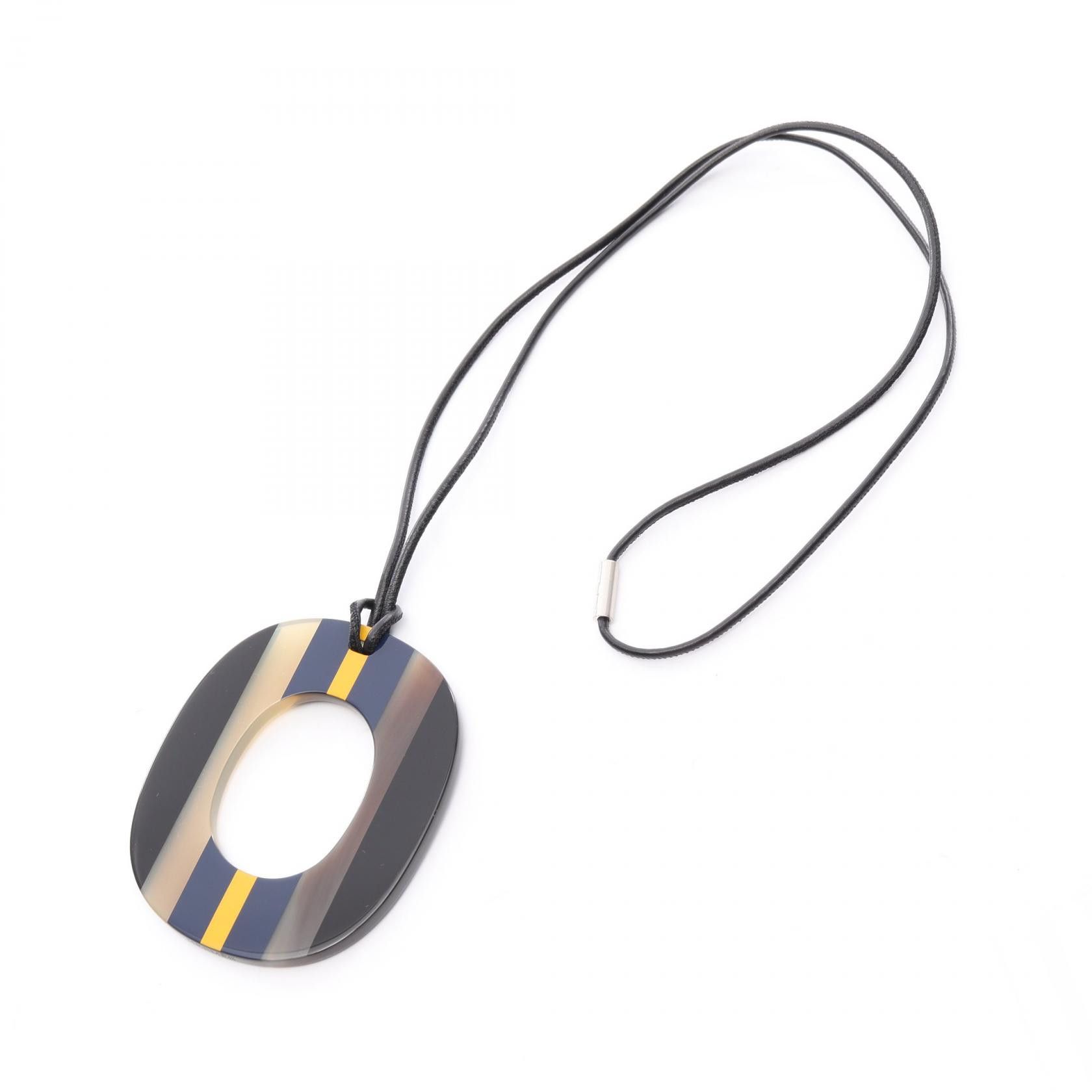 Hermes Hermes Hermes Ism Pop Buffalo Horn Leather Necklace Leather Necklace DUTY FREE for USA Size ONE SIZE - 3 Thumbnail