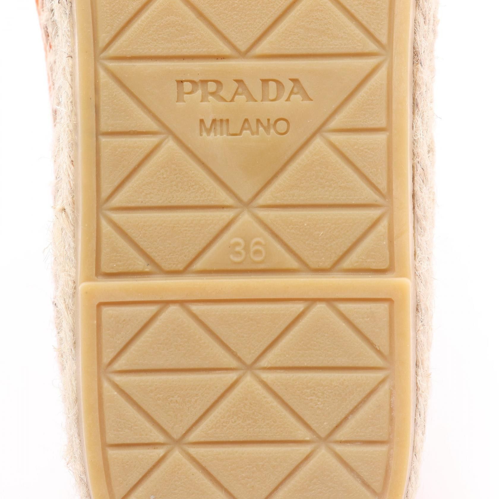 Prada Prada Prada Canvas Slip On Shoes Textile Shoes DUTY FREE for USA Size ONE SIZE - 6 Thumbnail
