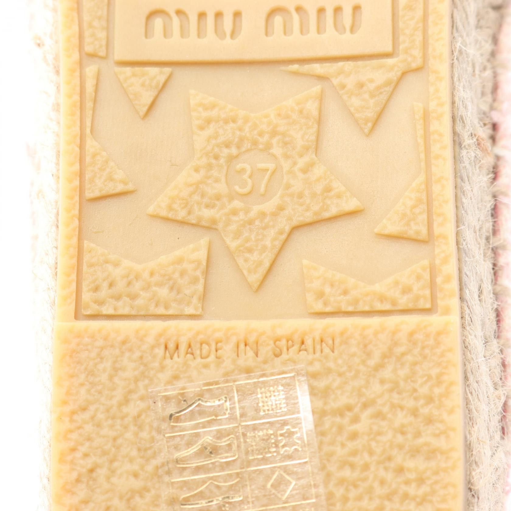 Miu Miu Miu Miu Miu Miu Pile Platform Slip On Textile Shoes DUTY FREE for USA Size ONE SIZE - 6 Thumbnail