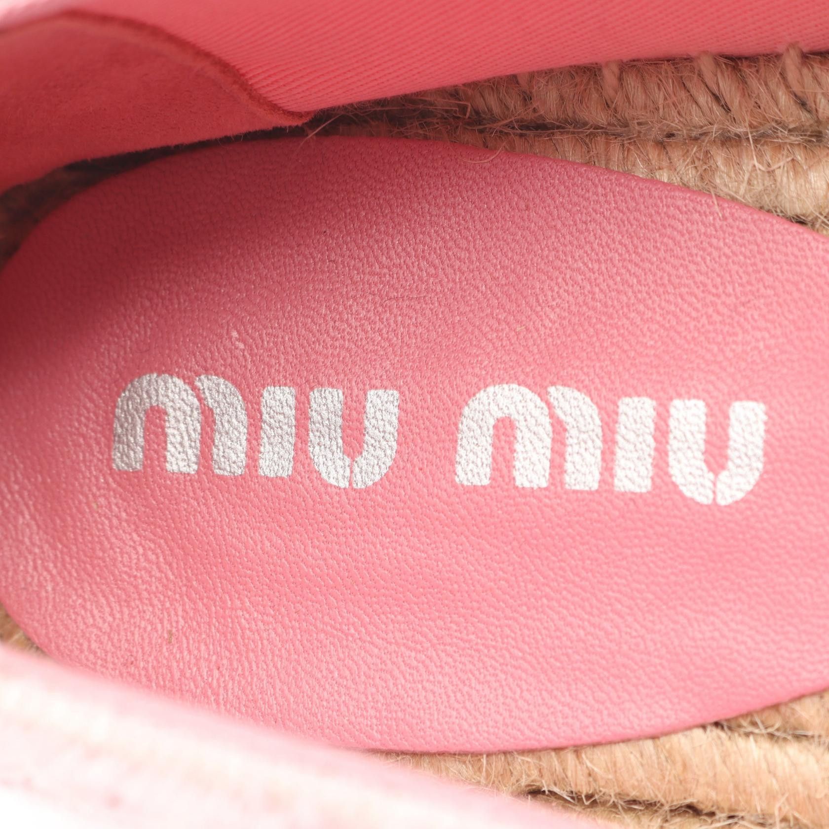 Miu Miu Miu Miu Miu Miu Pile Platform Slip On Textile Shoes DUTY FREE for USA Size ONE SIZE - 5 Thumbnail