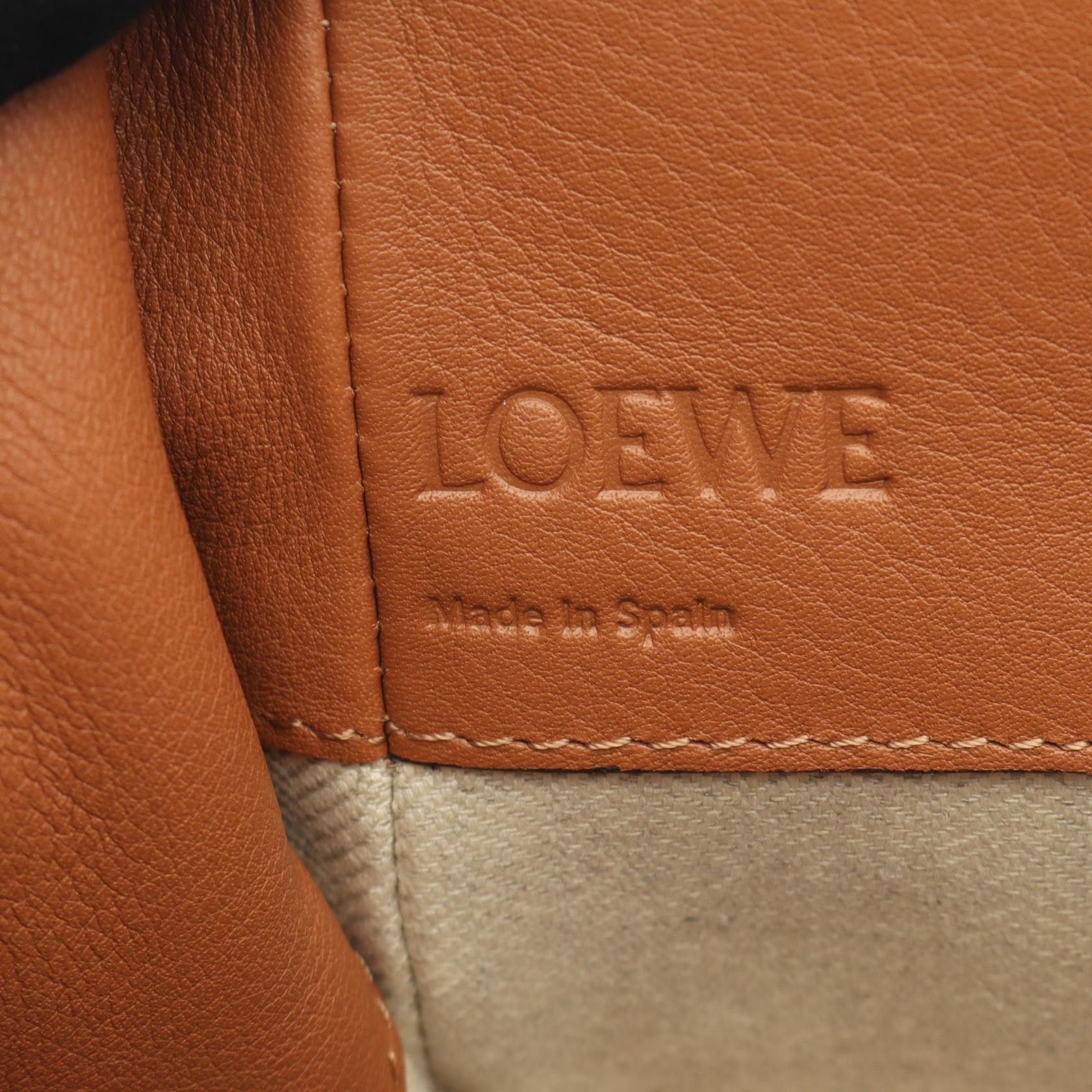 Loewe Loewe Loewe Hammock Drawstring Leather Canvas Handbag Leather Handbag DUTY FREE for USA Size ONE SIZE - 4 Thumbnail