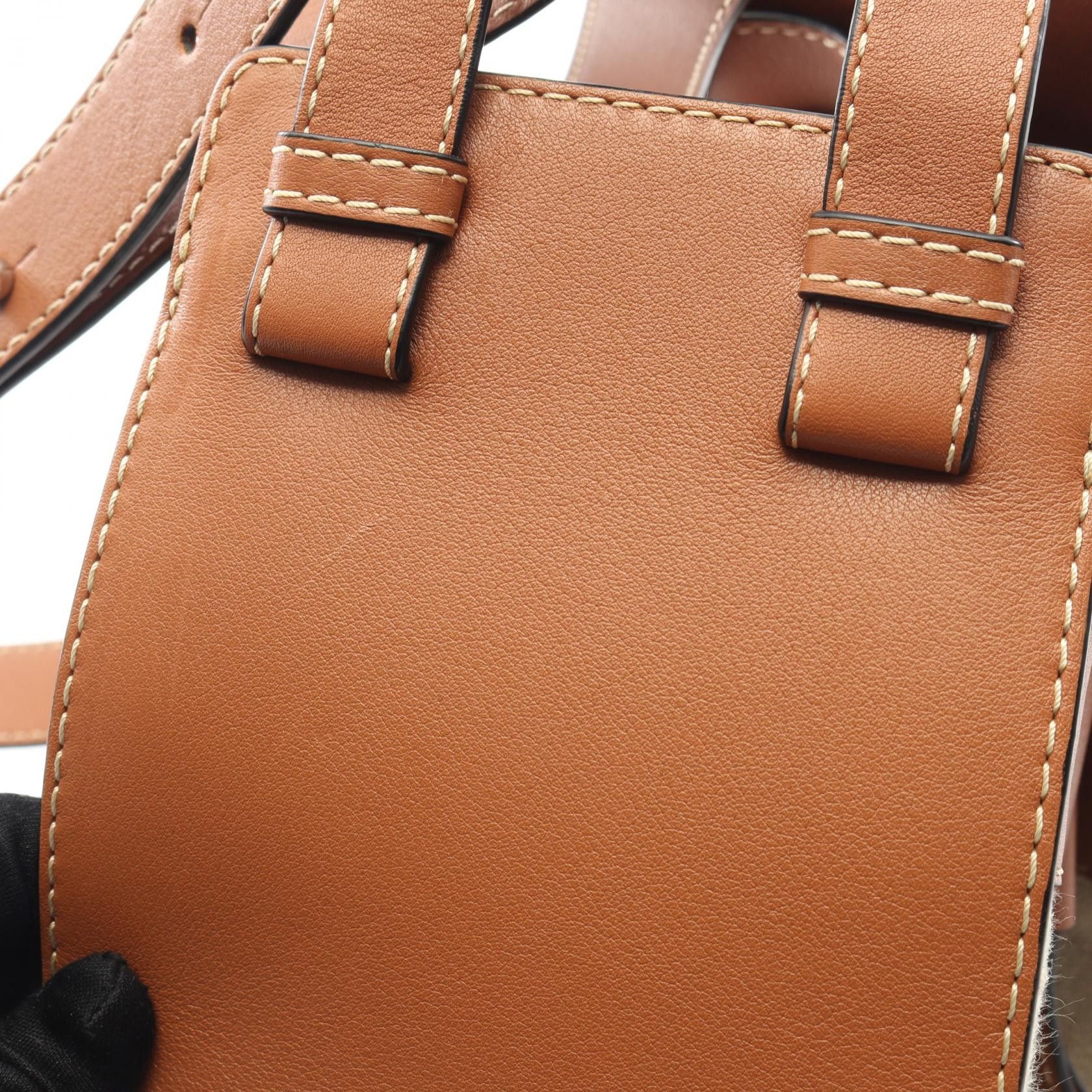 Loewe Loewe Loewe Hammock Drawstring Leather Canvas Handbag Leather Handbag DUTY FREE for USA Size ONE SIZE - 8 Thumbnail