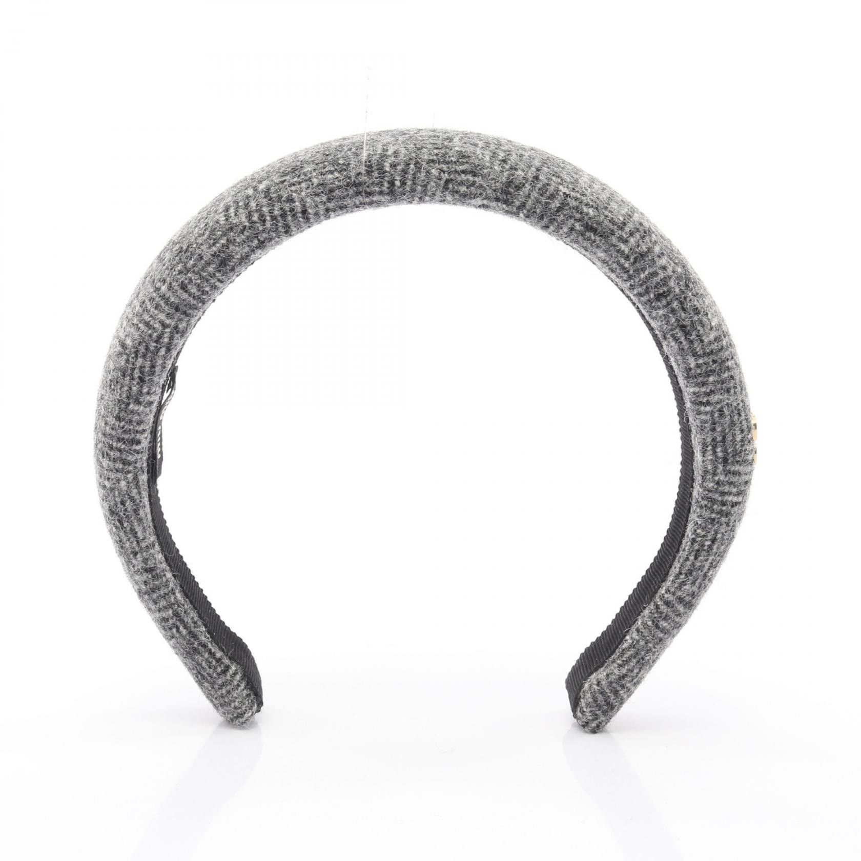 Miu Miu Miu Miu Miu Miu Tweed Logo Hair Accessory Textile Other DUTY FREE for USA Size ONE SIZE - 2 Thumbnail