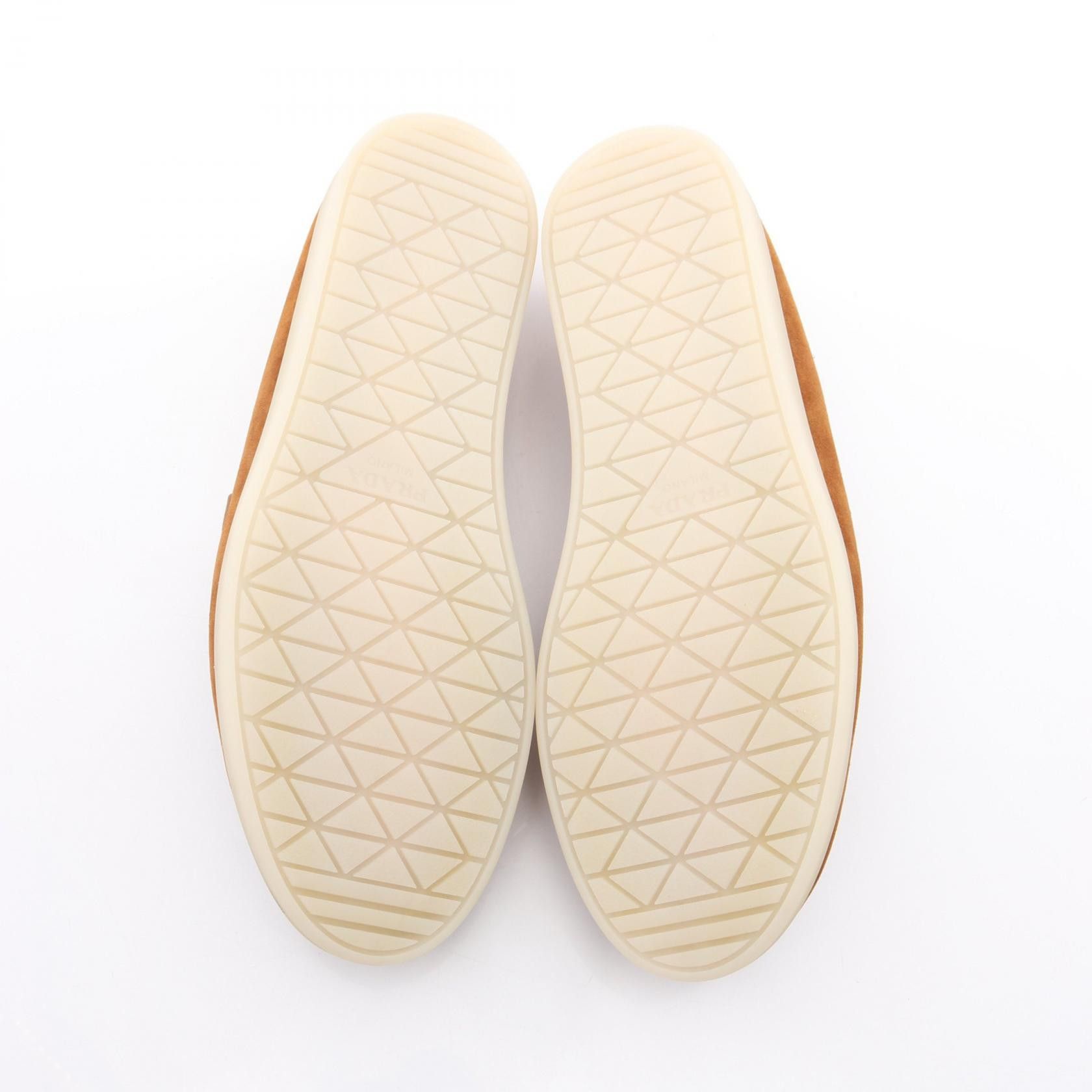 Prada Prada Prada Triangle Logo Shearling Suede Loafers Leather Shoes 2DG124 DUTY FREE for USA Size ONE SIZE - 4 Thumbnail