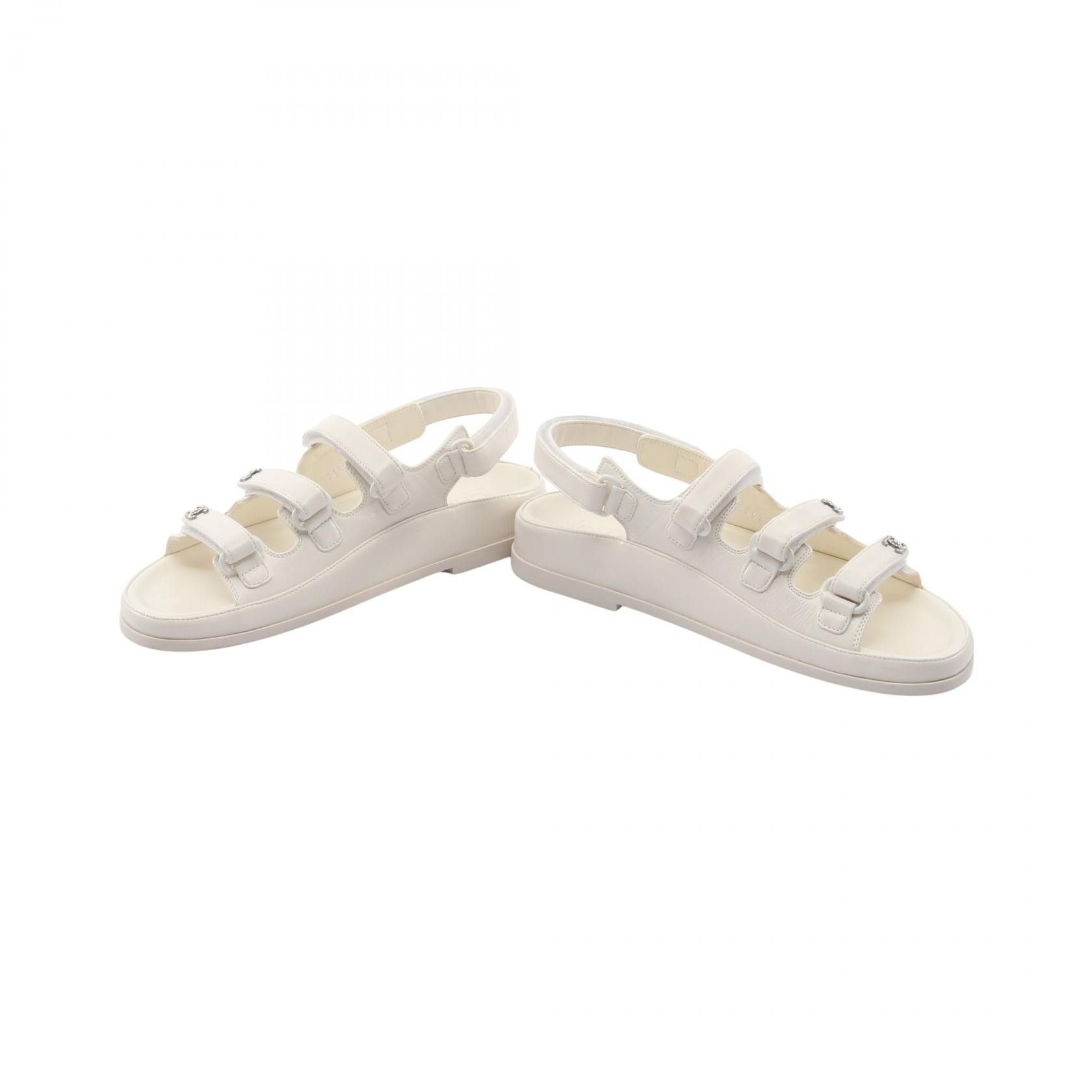 Chanel Chanel Chanel Coco Mark Leather Sandals Leather Shoes DUTY FREE for USA Size ONE SIZE - 3 Thumbnail