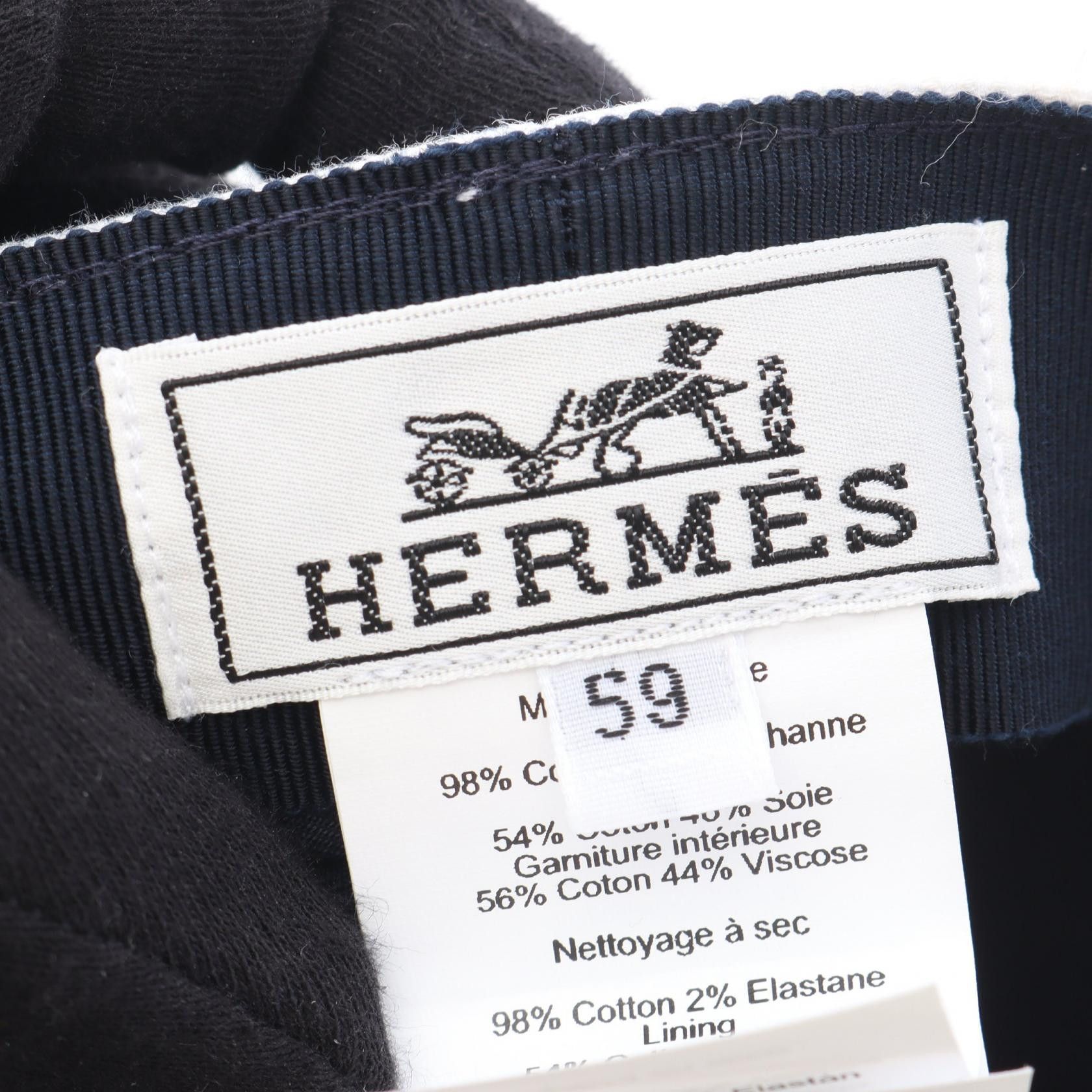 Hermes Hermes Hermes Chaine d’Ancre Cotton Cap Textile Hats DUTY FREE for USA Size ONE SIZE - 4 Thumbnail