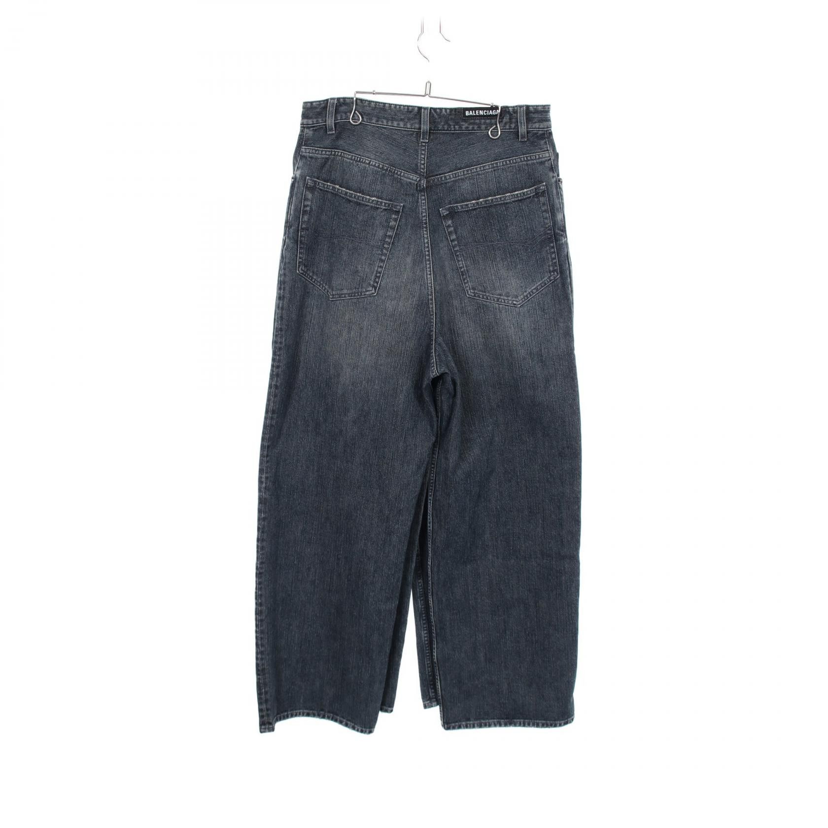 Balenciaga Balenciaga Balenciaga DOUBLE SIDE PANTS Cotton Denim Pants Textile Jeans 767979 DUTY FREE for USA Size ONE SIZE - 2 Thumbnail