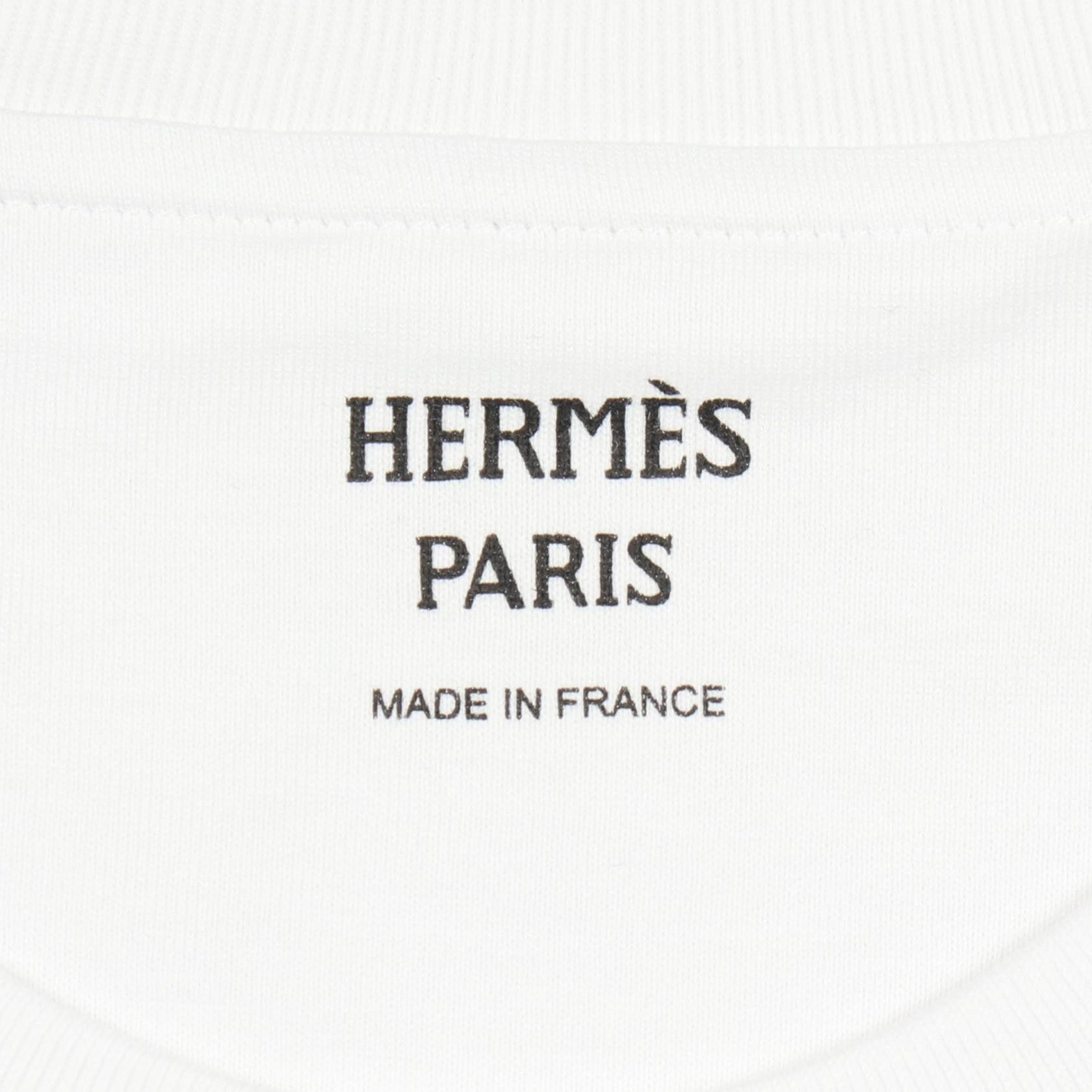 Hermes Hermes Hermes Mosaic Embroidered Cotton T shirt Textile T-Shirts DUTY FREE for USA Size ONE SIZE - 3 Thumbnail