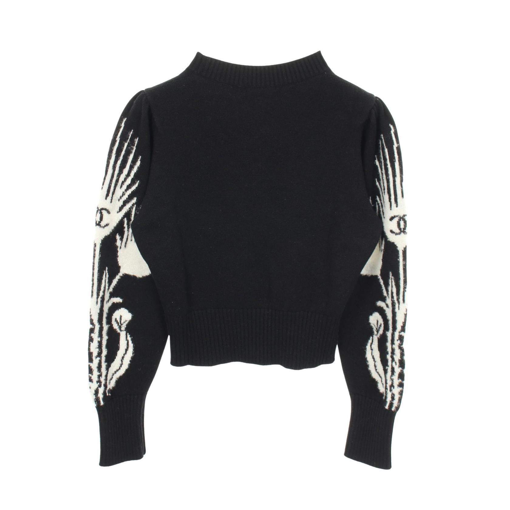 Chanel Chanel Chanel Coco Mark Flower Cashmere Silk Knit Top Textile Tops P70944K10157 DUTY FREE for USA Size ONE SIZE - 2 Thumbnail
