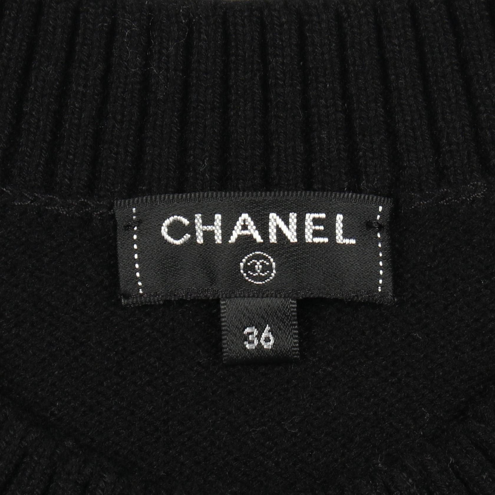 Chanel Chanel Chanel Coco Mark Flower Cashmere Silk Knit Top Textile Tops P70944K10157 DUTY FREE for USA Size ONE SIZE - 3 Thumbnail