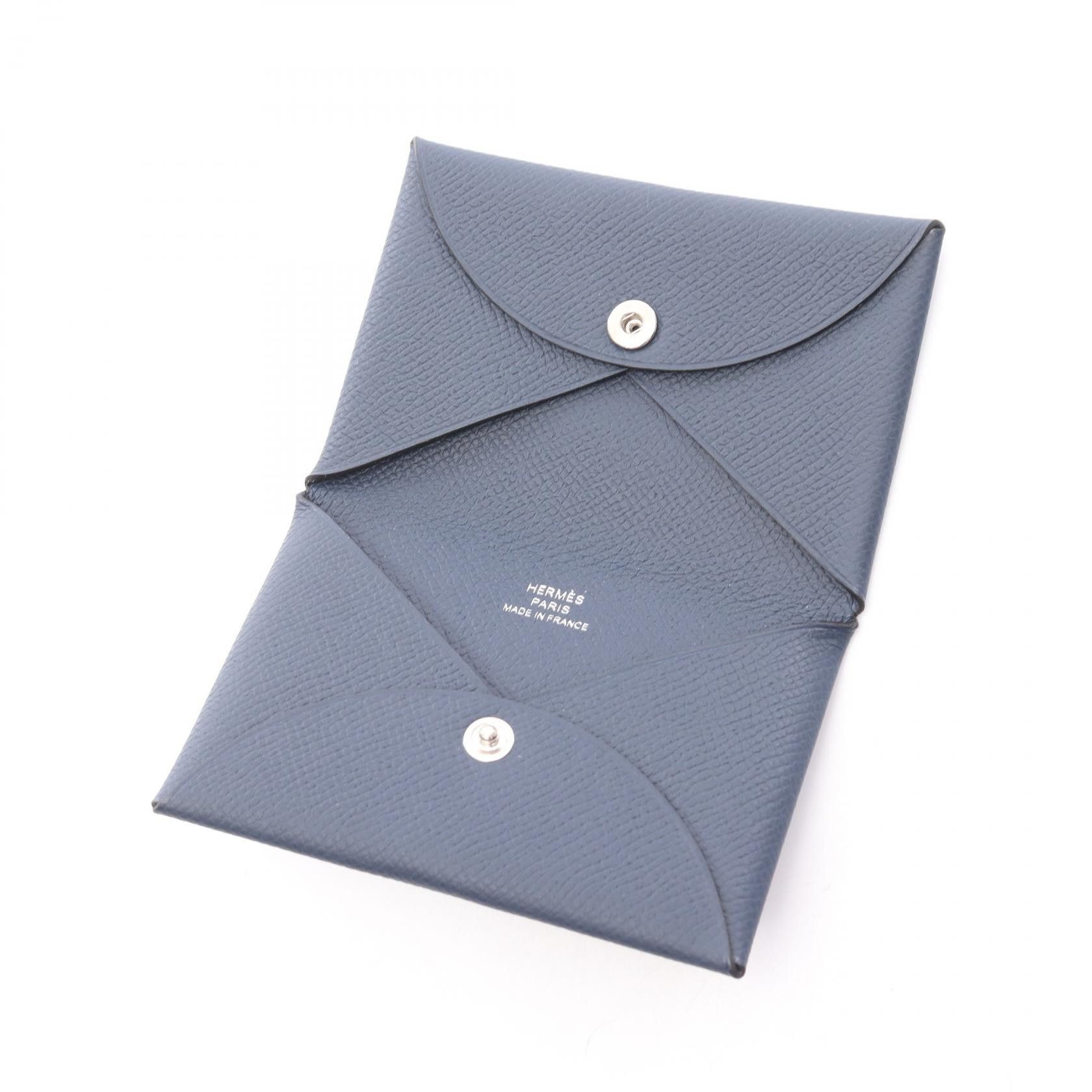 Hermes Hermes Hermes Calvi Leather Card Case Leather Coin Case Stamp W (2024) DUTY FREE for USA Size ONE SIZE - 4 Thumbnail