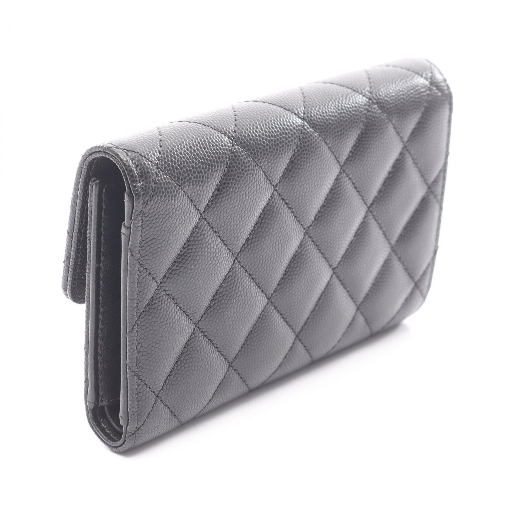 Chanel Chanel Chanel Matelasse Caviar Skin Trifold Wallet Leather Short Wallet AP3398 DUTY FREE for USA Size ONE SIZE - 2 Thumbnail