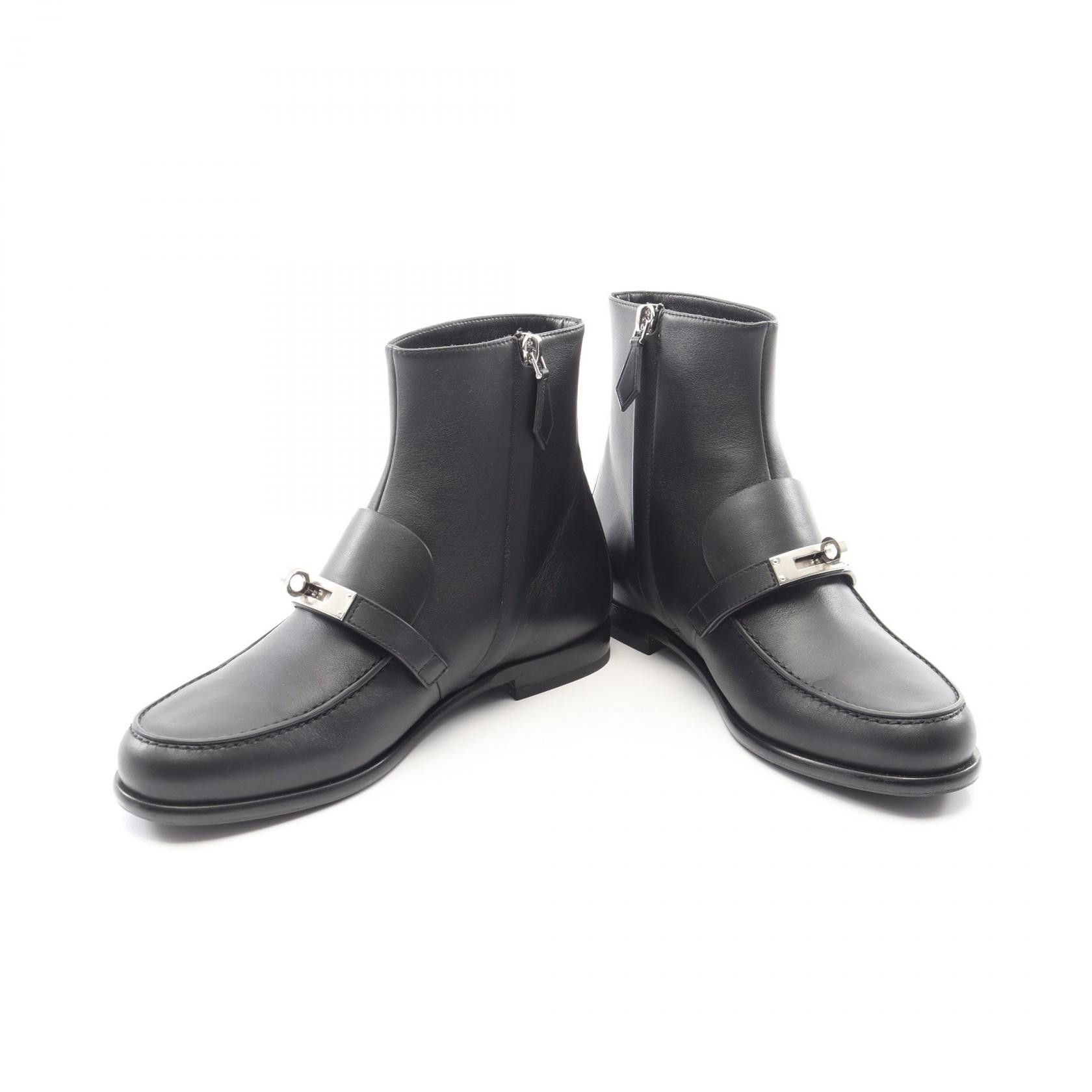 Hermes Hermes Hermes Kelsey Kelly Buckle Leather Short Boots Leather Shoes DUTY FREE for USA Size ONE SIZE - 3 Thumbnail