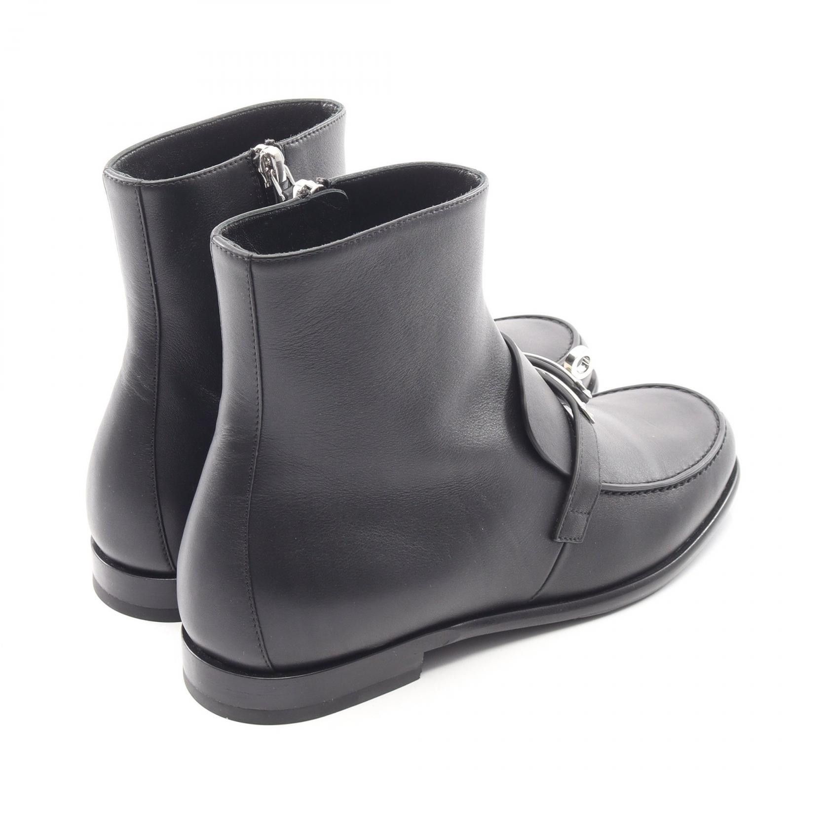 Hermes Hermes Hermes Kelsey Kelly Buckle Leather Short Boots Leather Shoes DUTY FREE for USA Size ONE SIZE - 2 Thumbnail