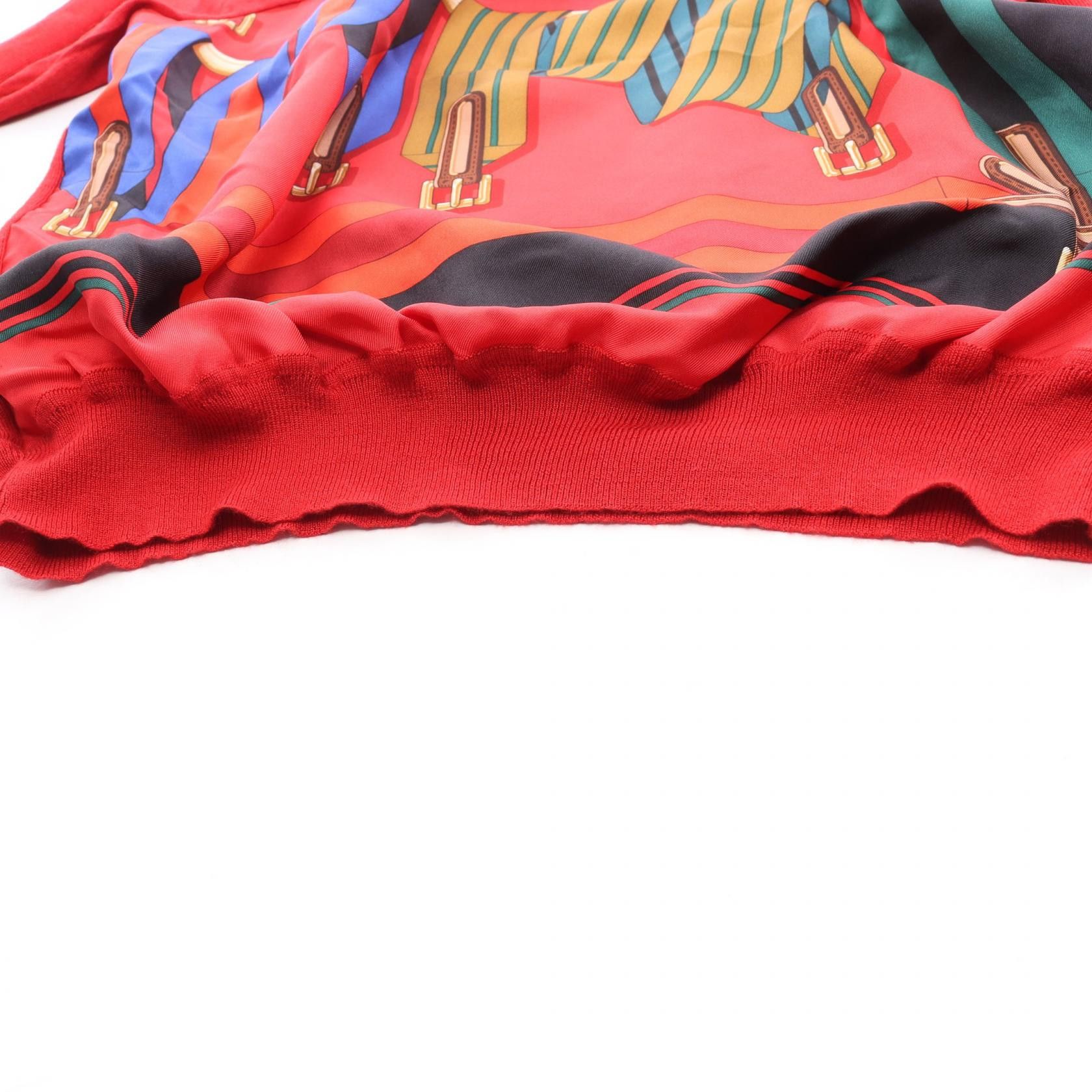 Hermes Hermes Hermes J.METZ Les Sangles silk cashmere knitwear Textile Tops DUTY FREE for USA Size ONE SIZE - 7 Thumbnail
