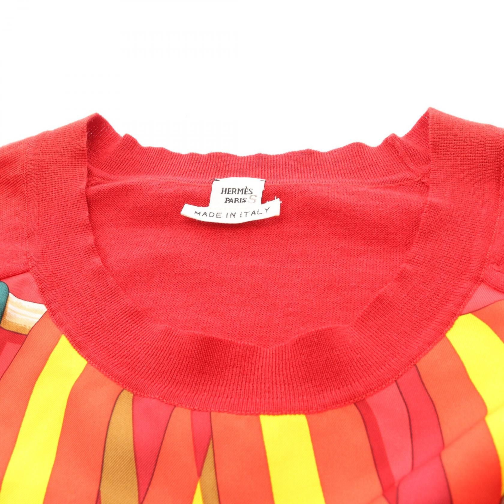 Hermes Hermes Hermes J.METZ Les Sangles silk cashmere knitwear Textile Tops DUTY FREE for USA Size ONE SIZE - 6 Thumbnail