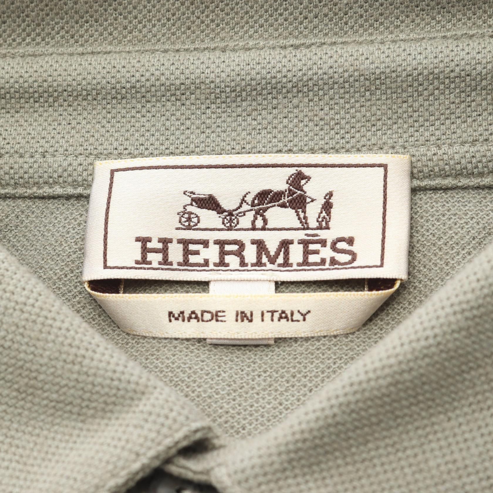 Hermes Hermes Hermes Cotton Cashmere Polo Shirt Textile Tops DUTY FREE for USA Size ONE SIZE - 3 Thumbnail