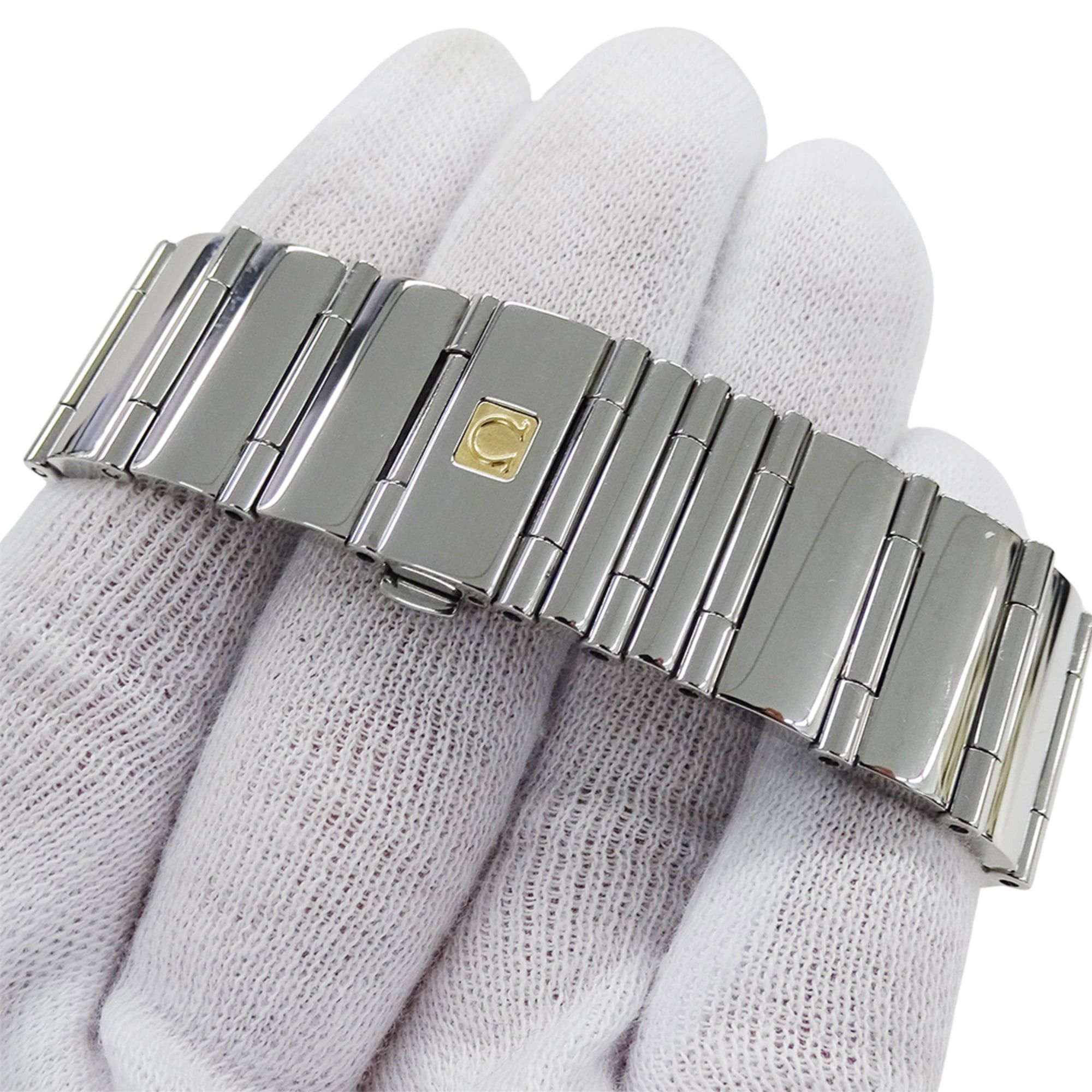 Omega Omega Constellation Carre Quadra 1528.46 Women's Watch, Brand Name, Diamond, Quartz Movement, Stainless Steel (SS), Silver, Black, Square Frame Size ONE SIZE - 6 Thumbnail
