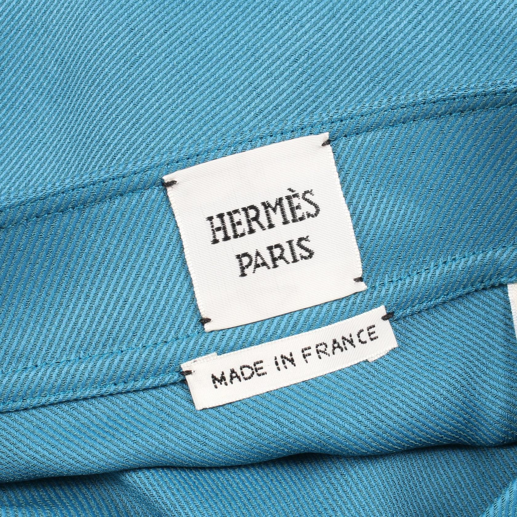 Hermes Hermes Hermes Serie Button Rayon Silk Skirt Textile Skirts DUTY FREE for USA Size ONE SIZE - 3 Thumbnail