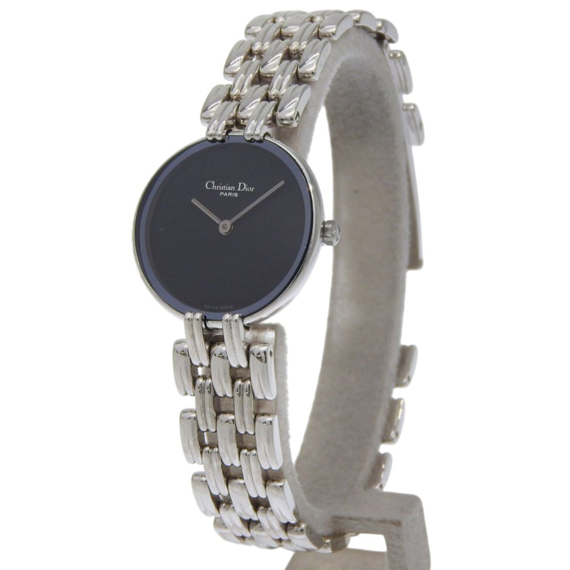 Dior Christian Dior Bakira Watch D44-120 Stainless Steel Silver Quartz Analog Black Dial Women's Size ONE SIZE - 2 Thumbnail