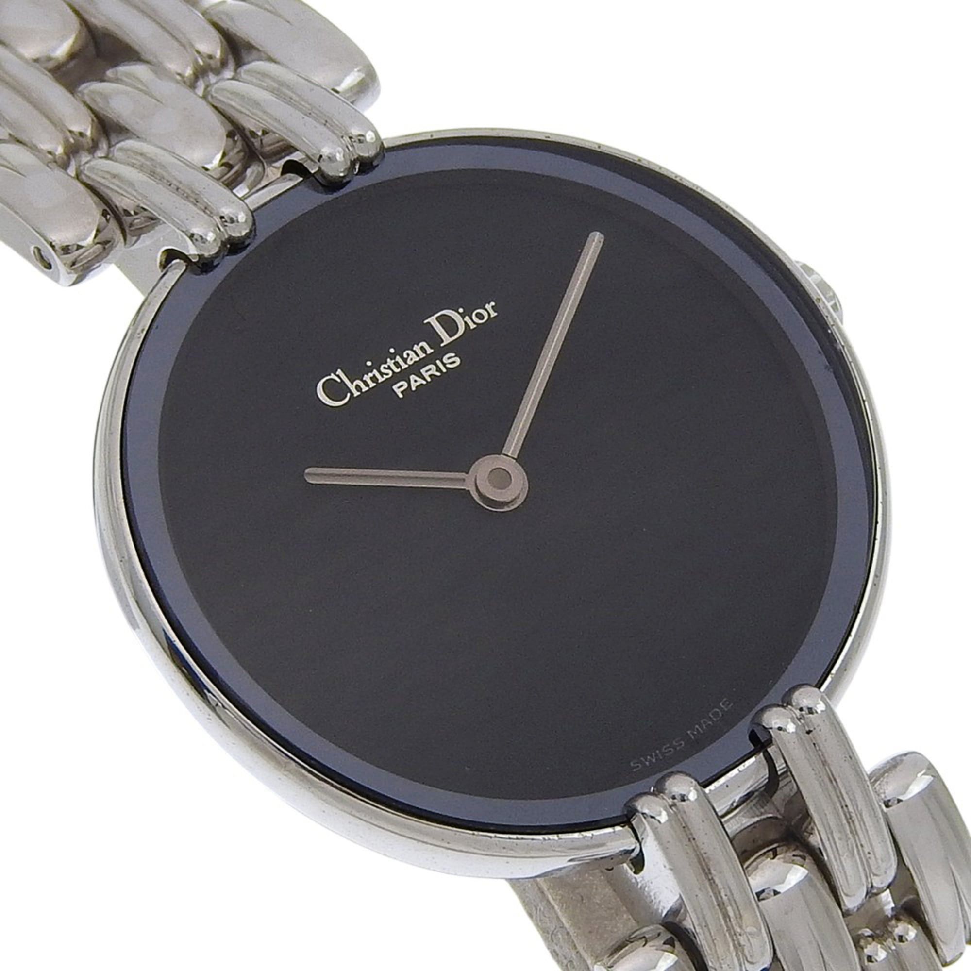Dior Christian Dior Bakira Watch D44-120 Stainless Steel Silver Quartz Analog Black Dial Women's Size ONE SIZE - 3 Thumbnail