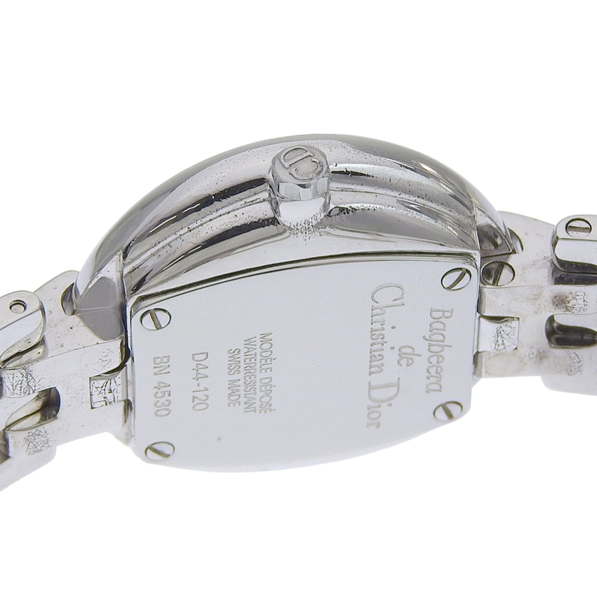 Dior Christian Dior Bakira Watch D44-120 Stainless Steel Silver Quartz Analog Black Dial Women's Size ONE SIZE - 6 Thumbnail