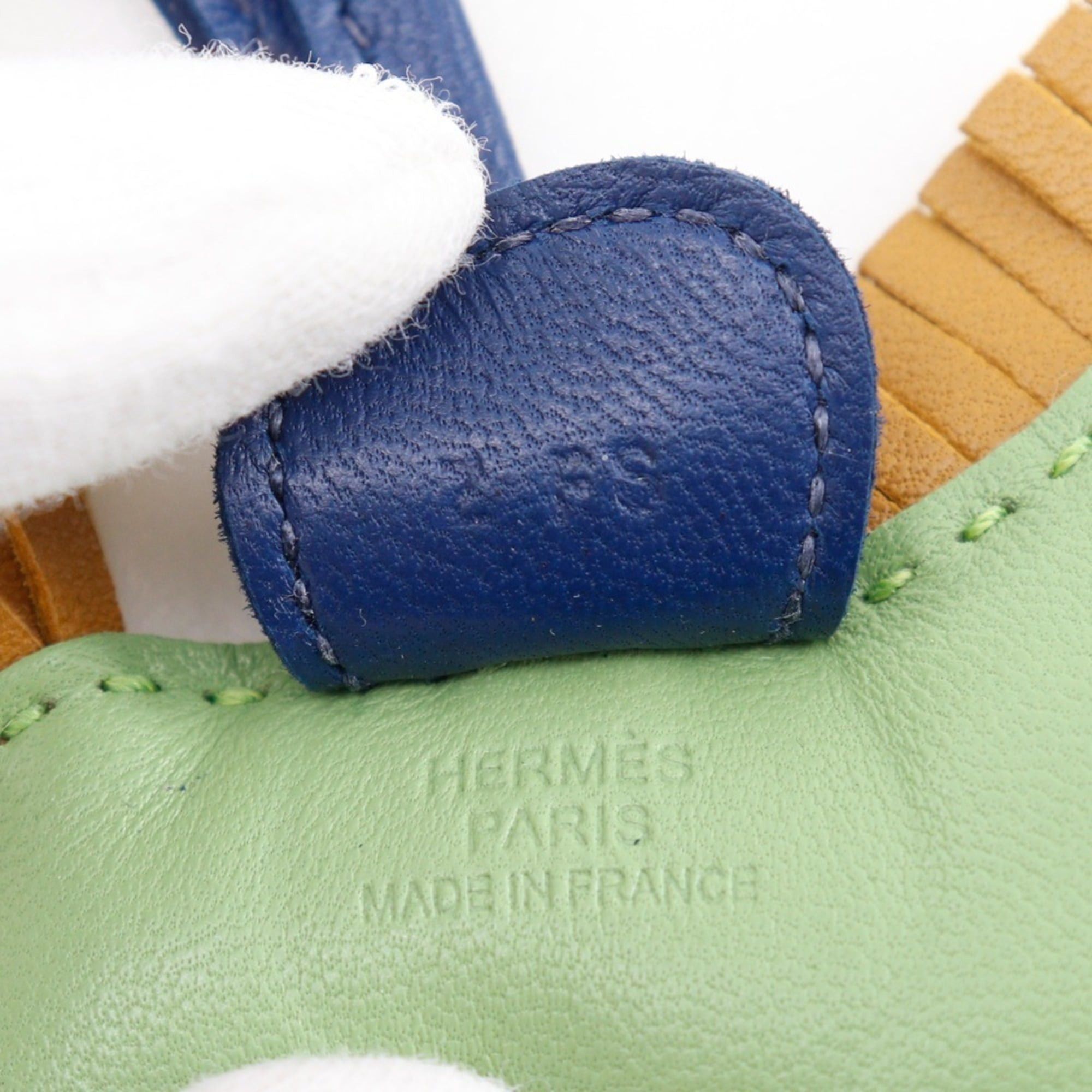 Hermes Hermes Rodeo Charm PM, Agneau Milo, Vert Cricket x Bleu Malte Sesame, Made in France, ZFS PM Size ONE SIZE - 3 Thumbnail