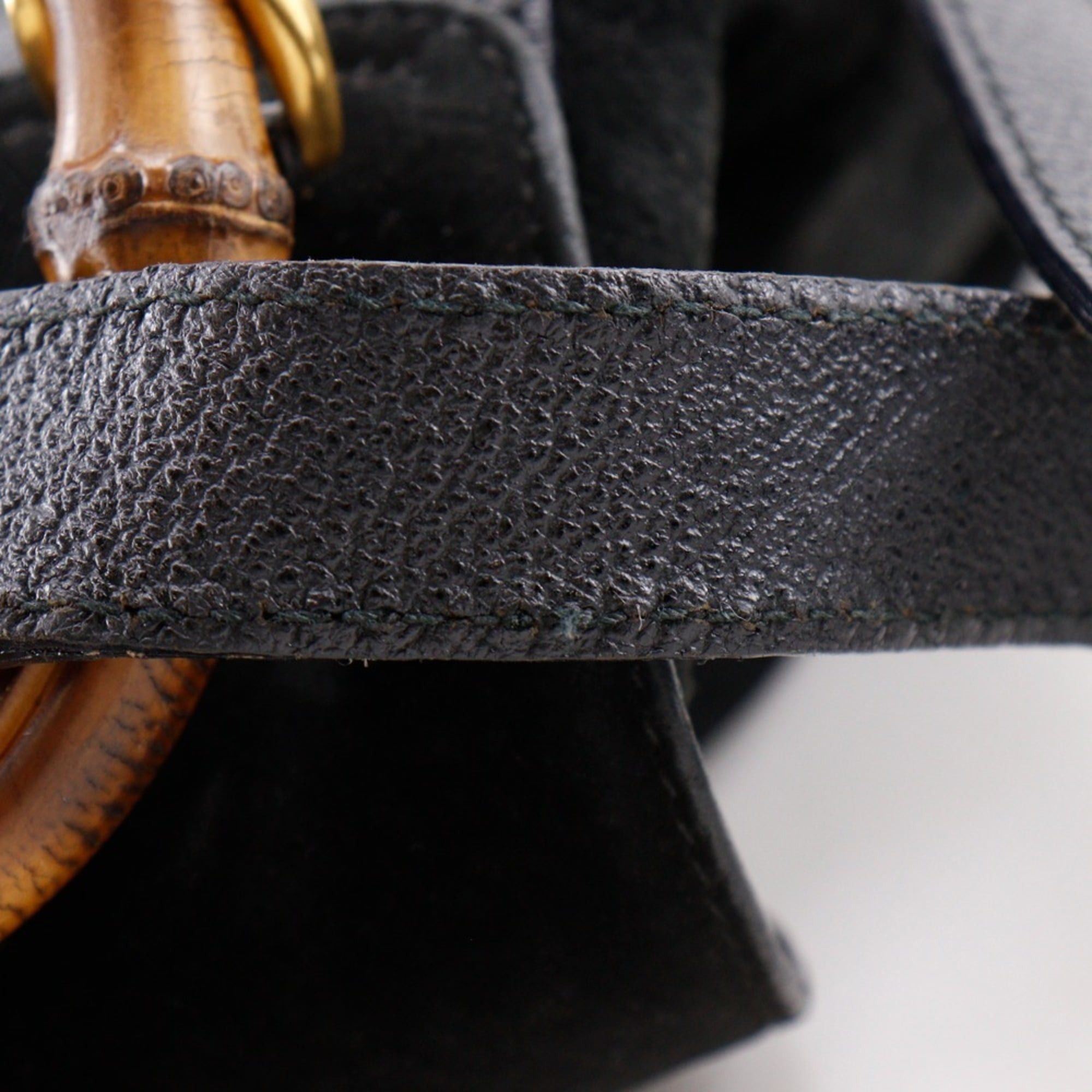 Gucci Gucci Bamboo Backpack/Daypack, Old Suede, Black, 2-way, Flap, Women's Size ONE SIZE - 15 Thumbnail
