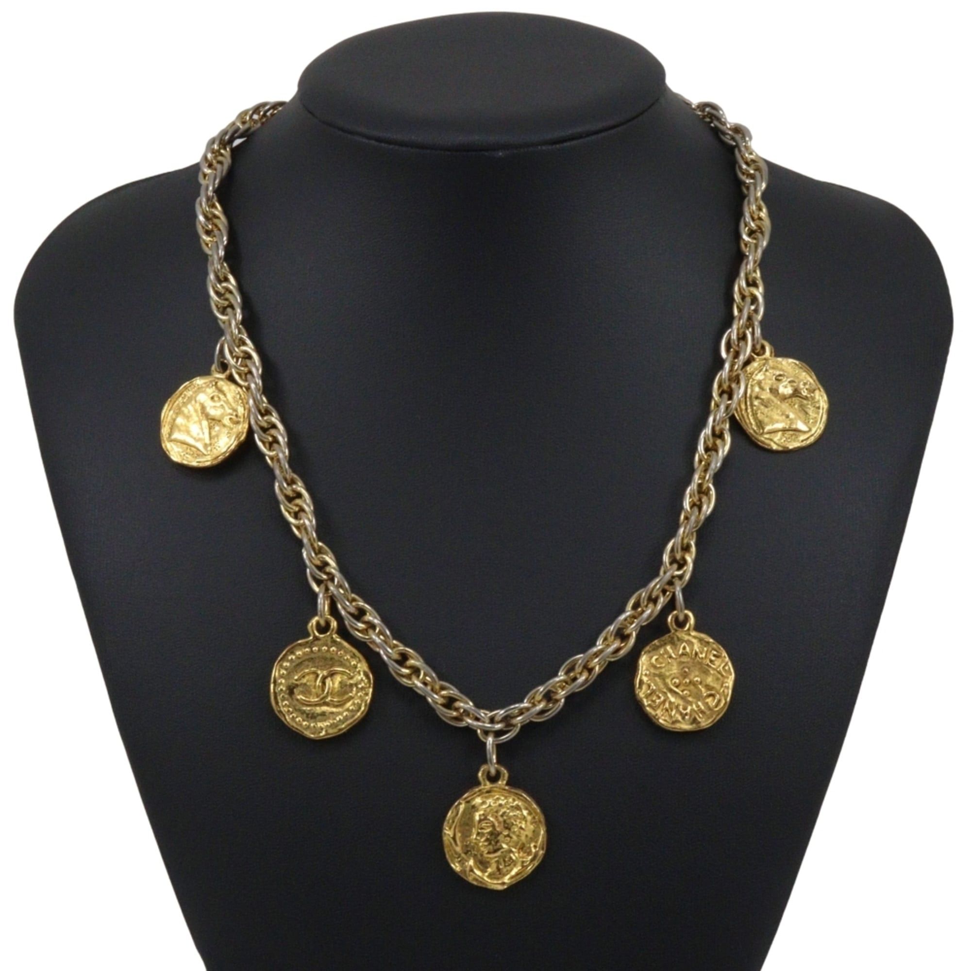 Chanel Chanel COCO Mark coin charm necklace, gold plated, approximately 74g, for women. Size ONE SIZE - 2 Thumbnail