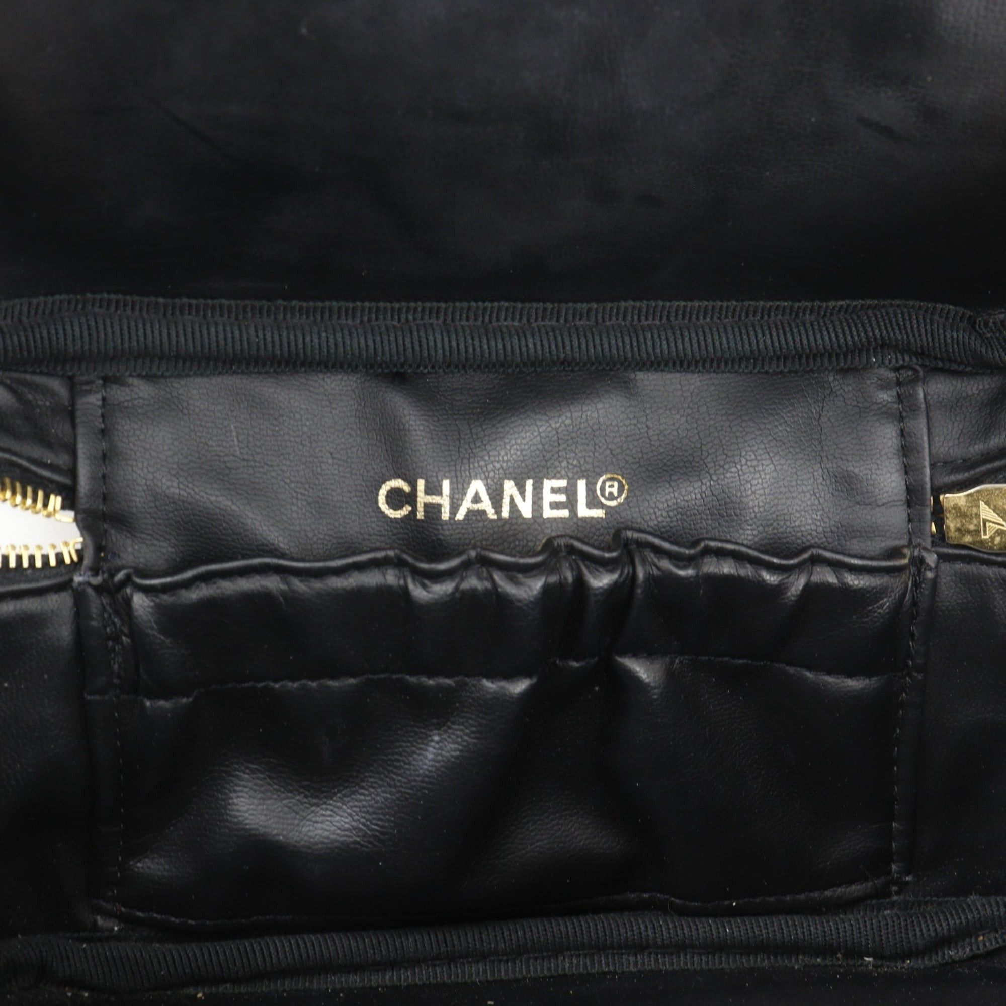 Chanel Chanel Bicolole Vanity Pouch, Calfskin, Black, Women's Size ONE SIZE - 9 Thumbnail