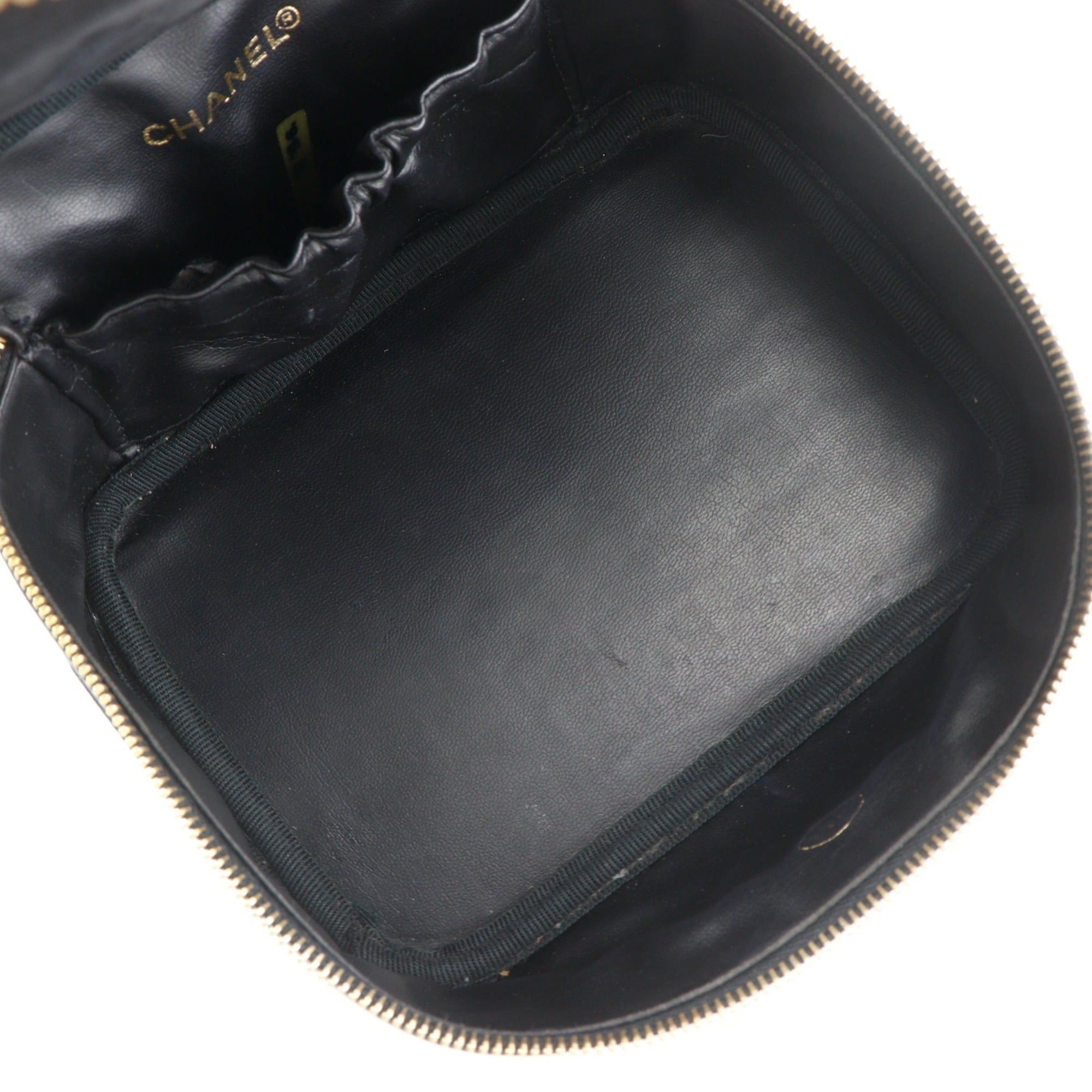 Chanel Chanel Bicolole Vanity Pouch, Calfskin, Black, Women's Size ONE SIZE - 6 Thumbnail