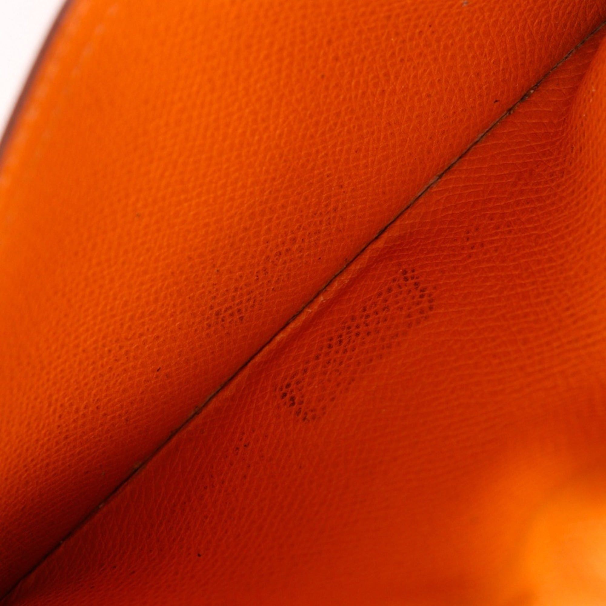 Hermes Hermes Bearn Classic Long Wallet, Veau Epsom Leather, 2005 Model, Orange/Silver Hardware, Unisex Size ONE SIZE - 7 Thumbnail