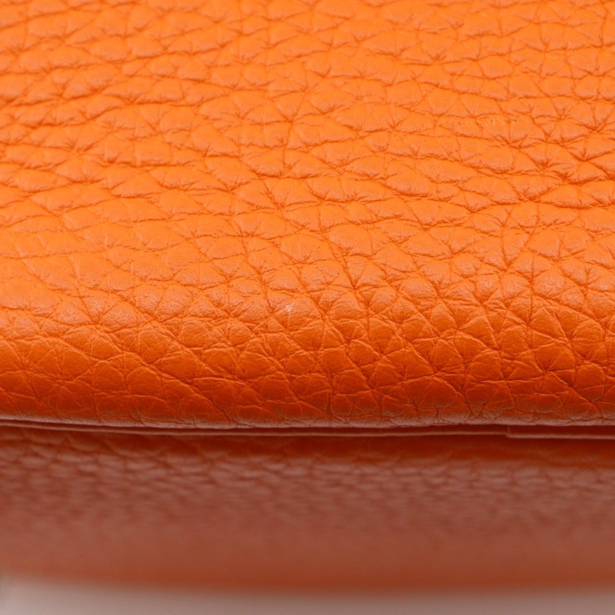 Hermes Hermes Picotin PM handbag, Taurillon Clemence leather, 2004 model, orange, □H PicotinPM, women's. Size ONE SIZE - 10 Thumbnail