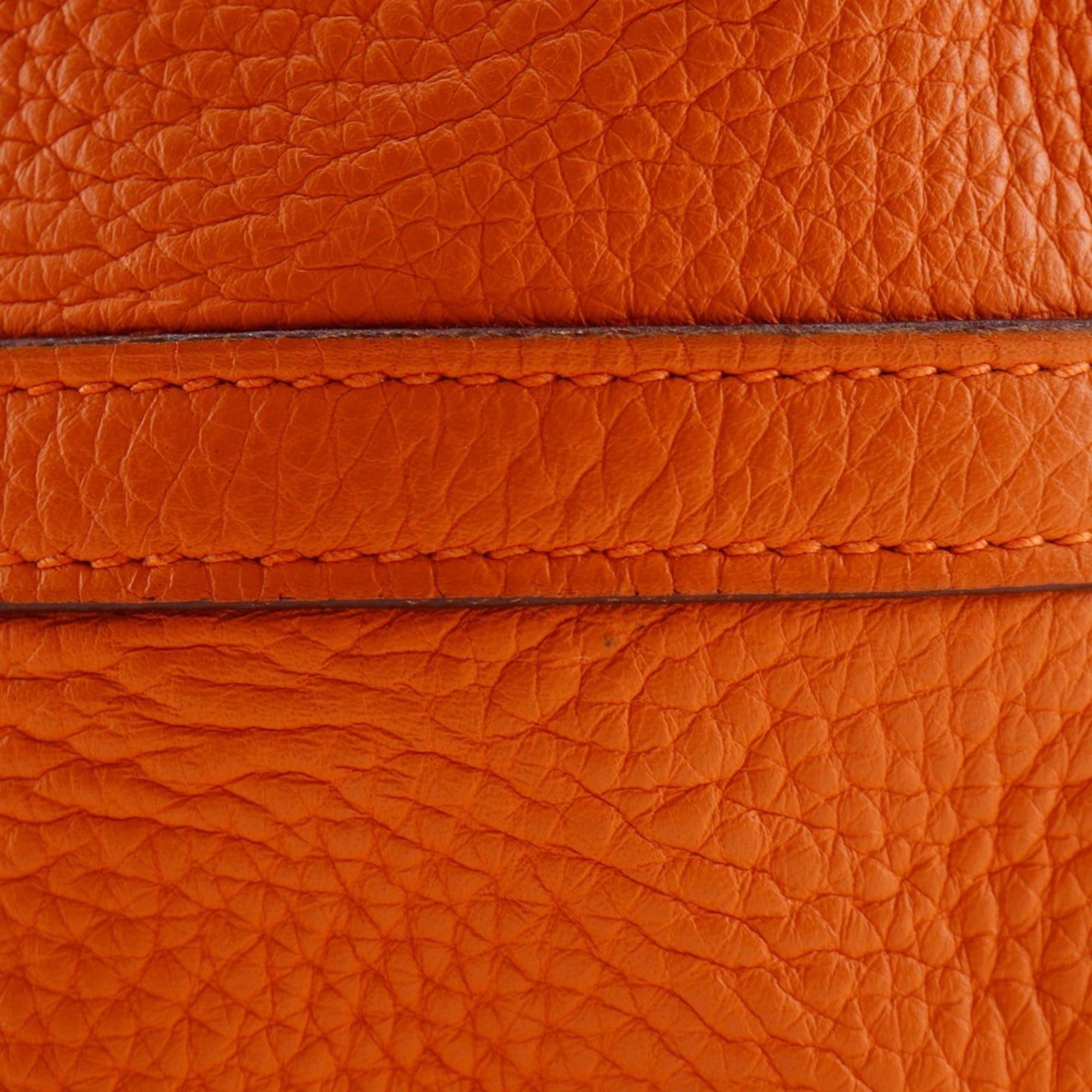 Hermes Hermes Picotin PM handbag, Taurillon Clemence leather, 2004 model, orange, □H PicotinPM, women's. Size ONE SIZE - 11 Thumbnail