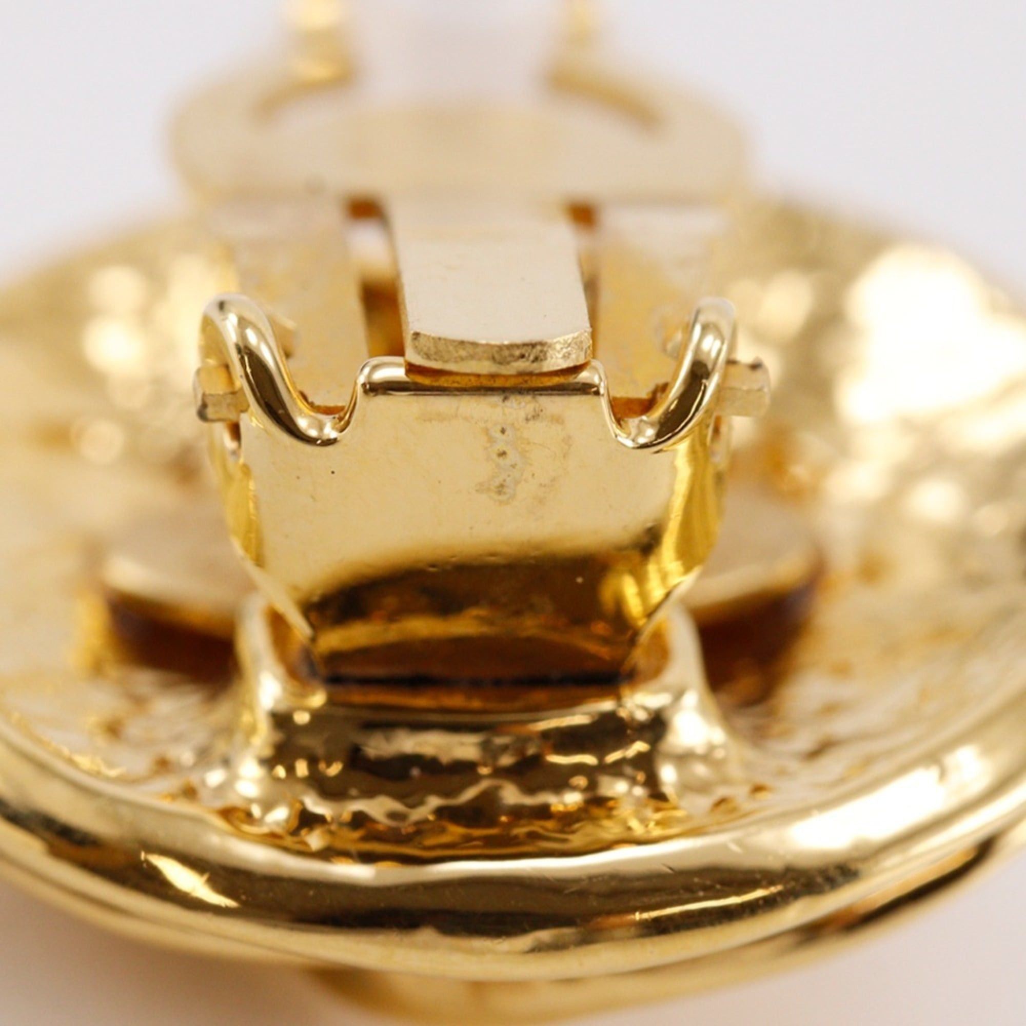 Chanel Chanel Coco Mark Earrings, Gold Plated, 1994, 94P, Approx. 21.1g, Women's. Size ONE SIZE - 8 Thumbnail