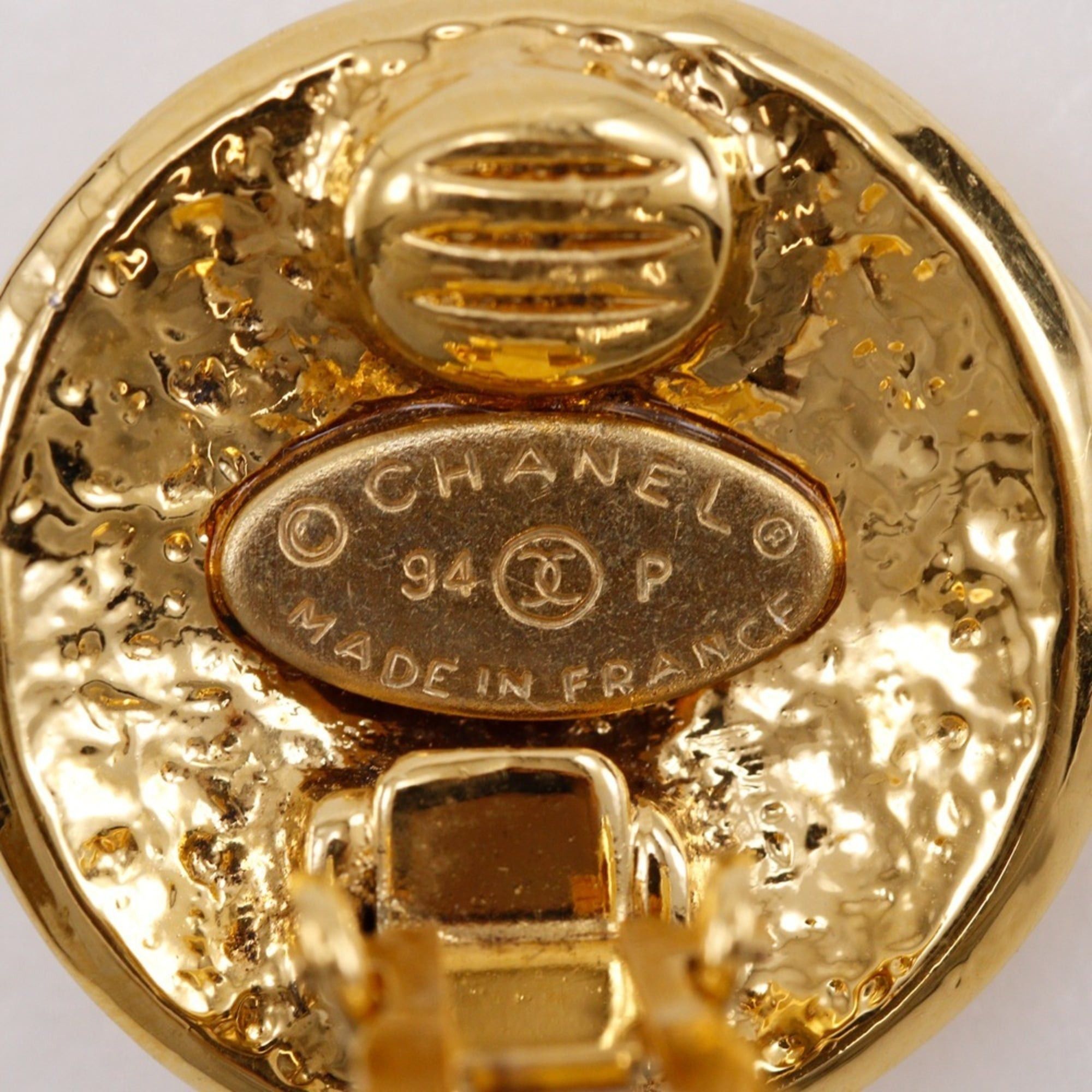 Chanel Chanel Coco Mark Earrings, Gold Plated, 1994, 94P, Approx. 21.1g, Women's. Size ONE SIZE - 10 Thumbnail