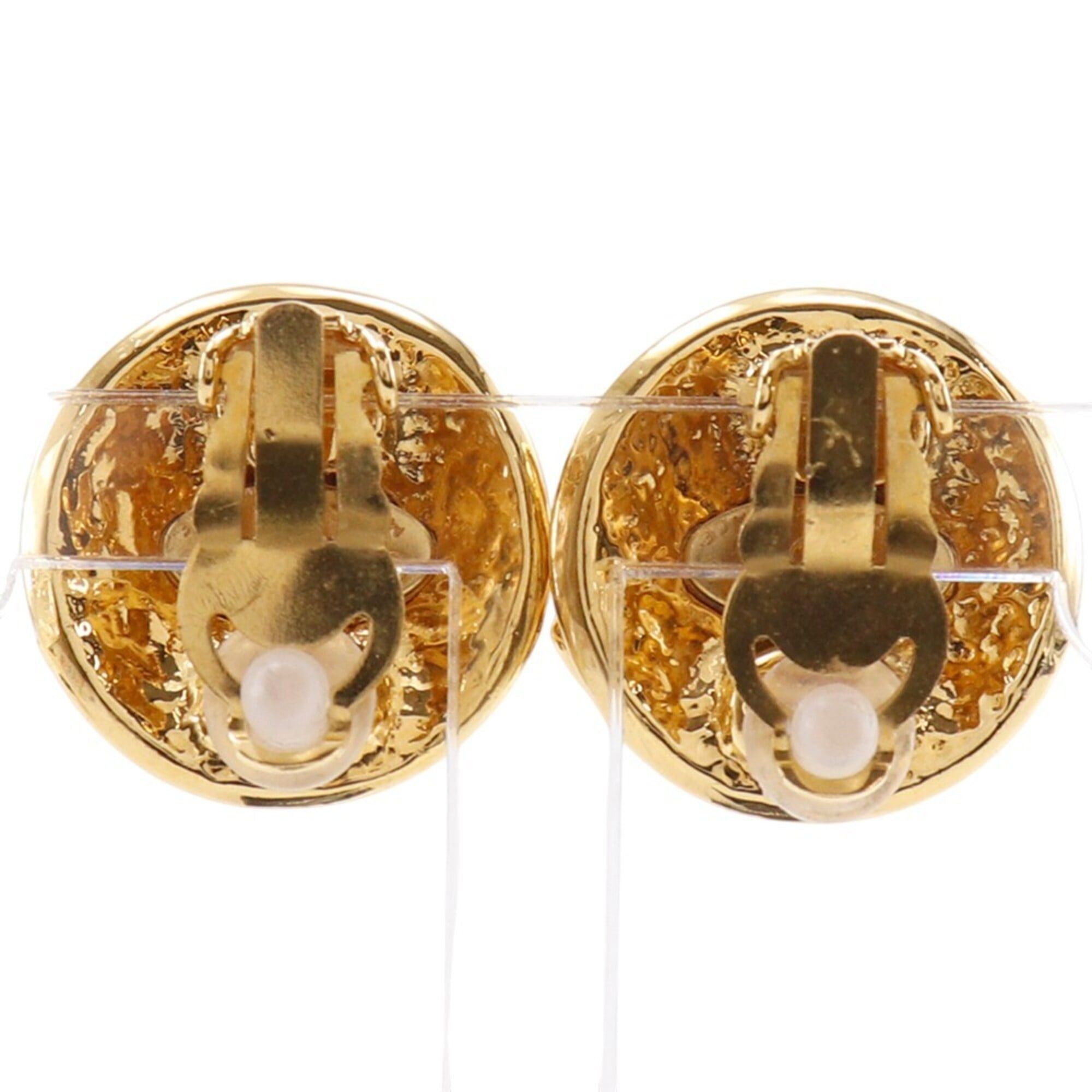 Chanel Chanel Coco Mark Earrings, Gold Plated, 1994, 94P, Approx. 21.1g, Women's. Size ONE SIZE - 3 Thumbnail